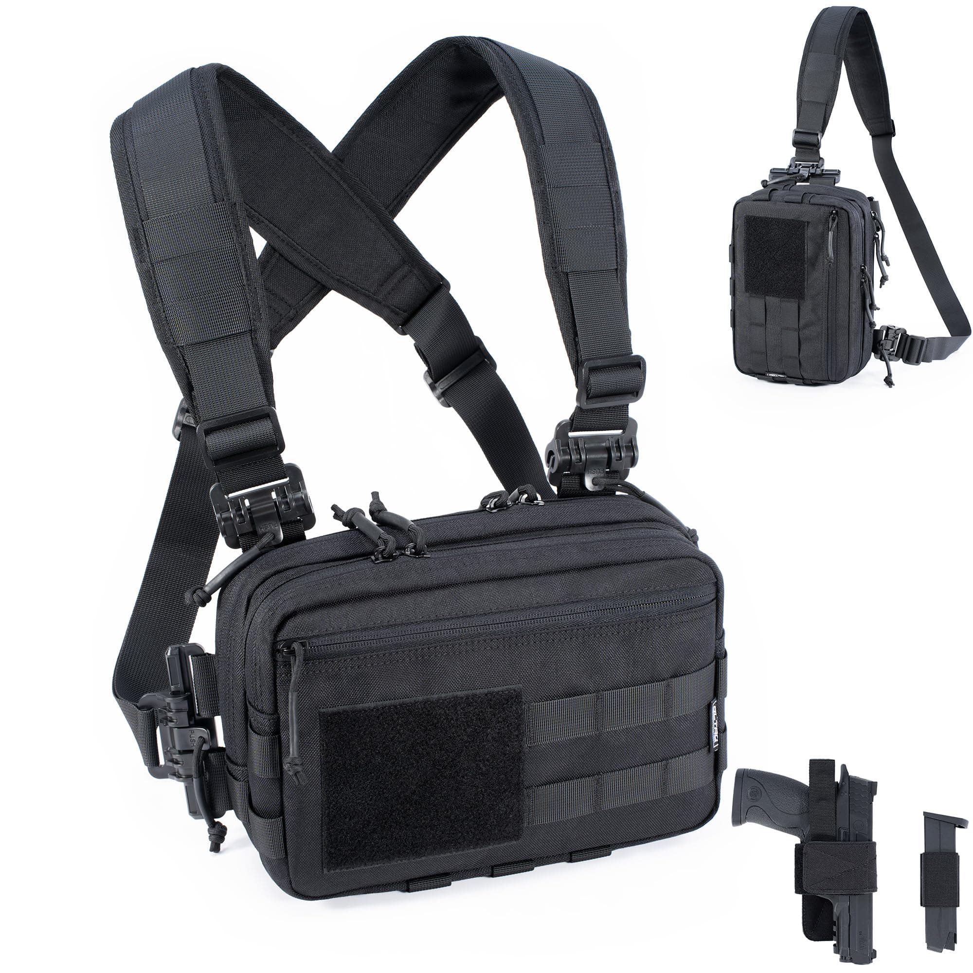 Tactical Chest Rig Bag Concealed Carry with Gun Holster