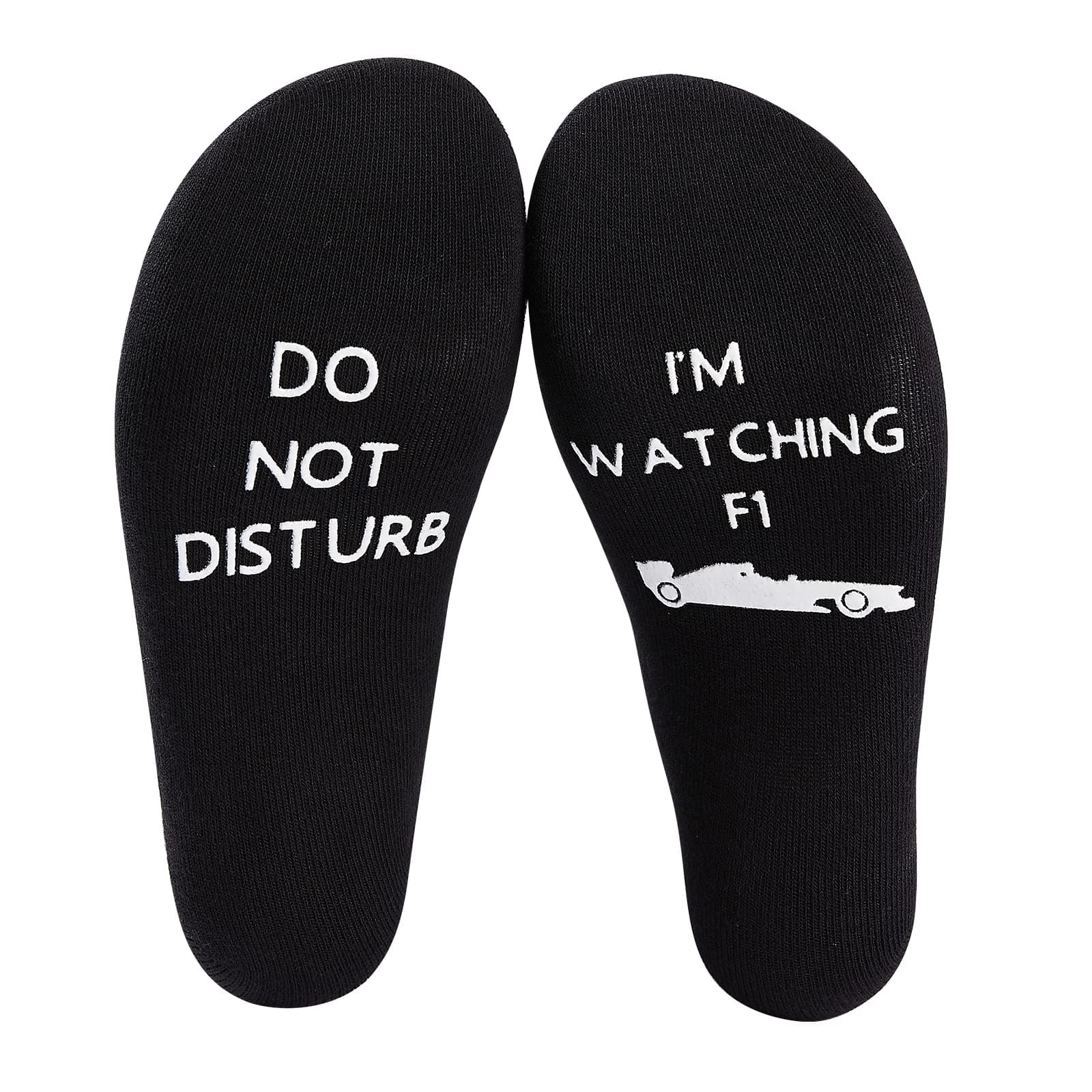 Do Not Disturb I'm Watching F1. Racing Car/Sports Car Novelty Socks, Birthday Gift, Sports gift,Gift for Family Friend.Men Women Socksâ€¦