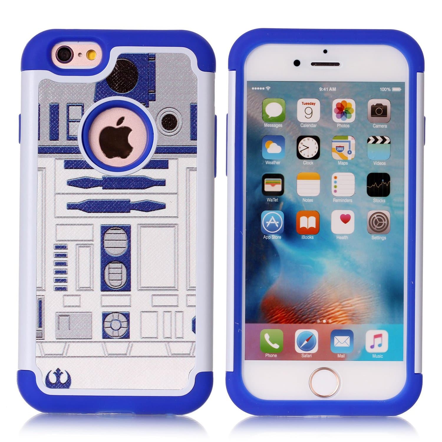 iPhone 6S Case,iPhone 6 Case - R2D2 Astromech Droid Robot Pattern Shock-Absorption Hard PC and Inner Silicone Hybrid Dual Layer Armor Defender Protective Case Cover for Apple iPhone 6 iPhone 6S