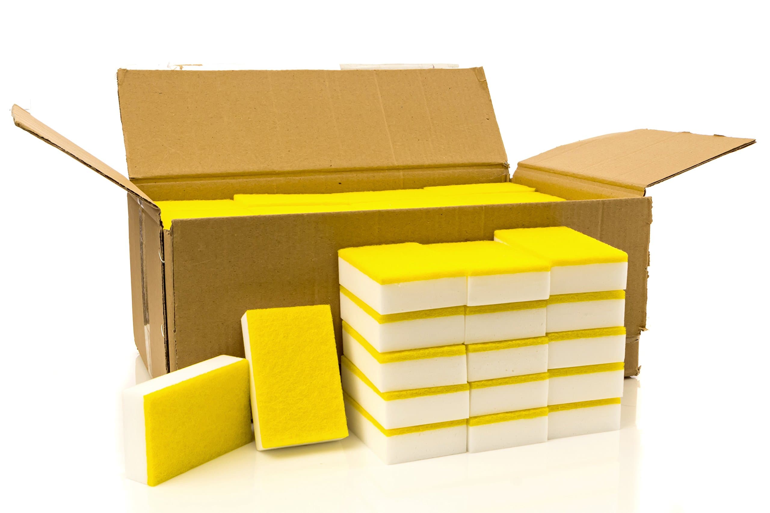 Melamine Foam Magic Eraser Abrasive Cleaning Sponge with Scouring Pad (48 Bulk Pack)