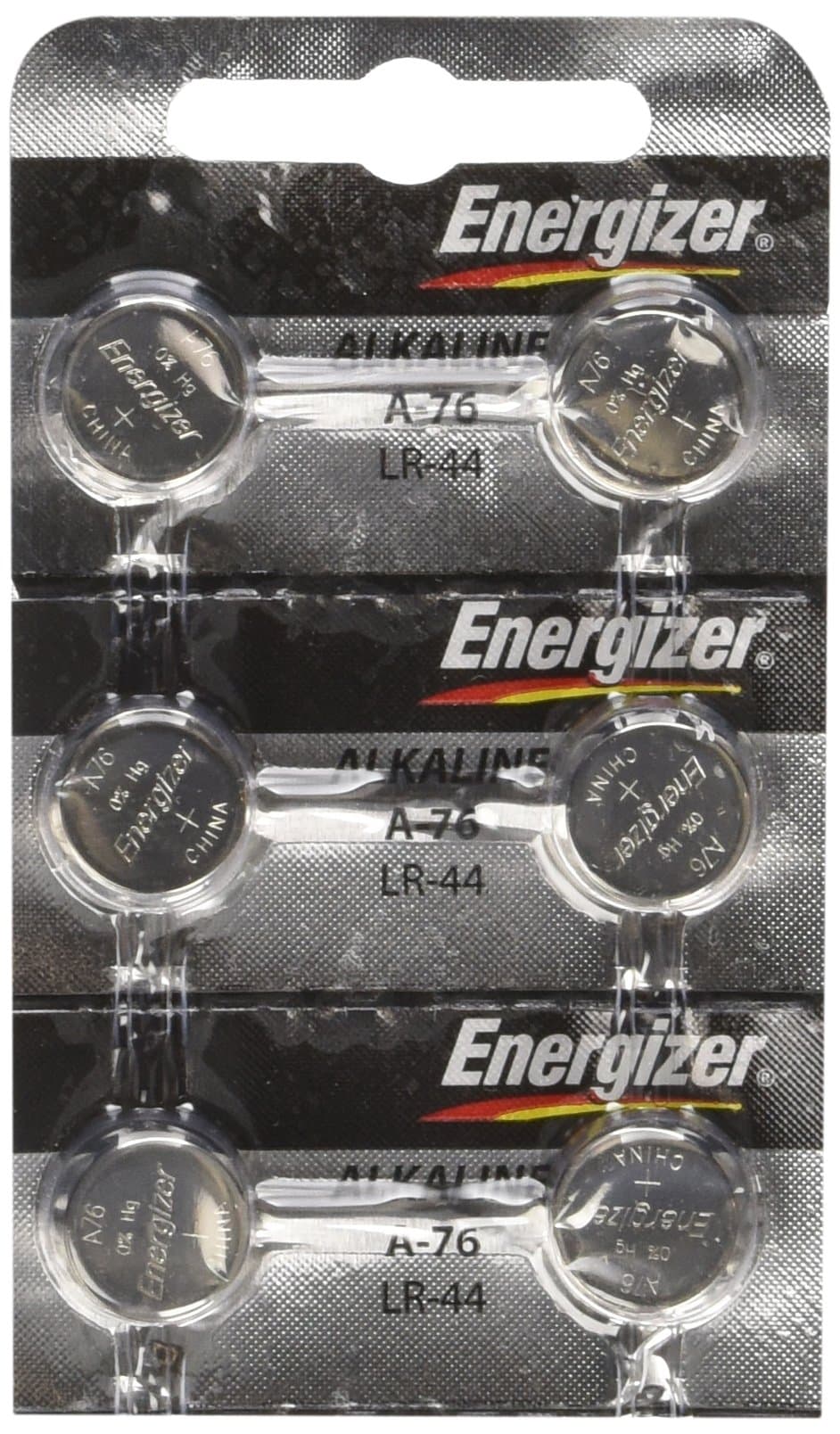 LR44 1.5V Button Cell Battery x 6 Batteries (Replaces: LR44 CR44 SR44 357 SR44W AG13 G13 A76 A-76 PX76 675 1166a LR44H V13GA GP76A L1154 RW82B EPX76 SR44SW 303 SR44 S303 S357 SP303 SR44SW) "Energizer Brand Name Batteries" AD