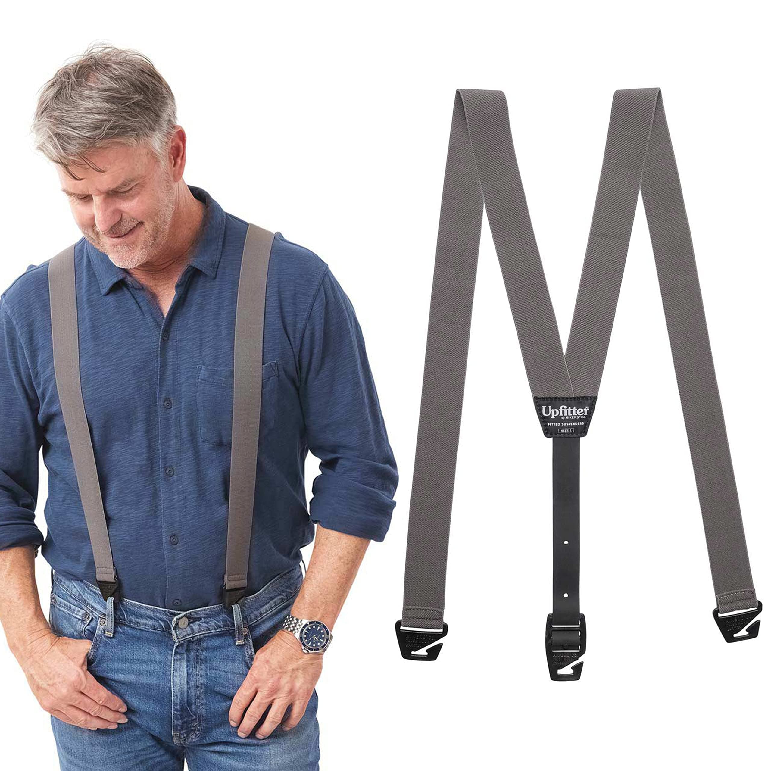 Upfitter Hidden Suspenders for Men Under Clothes - 3 Point Belt Loop