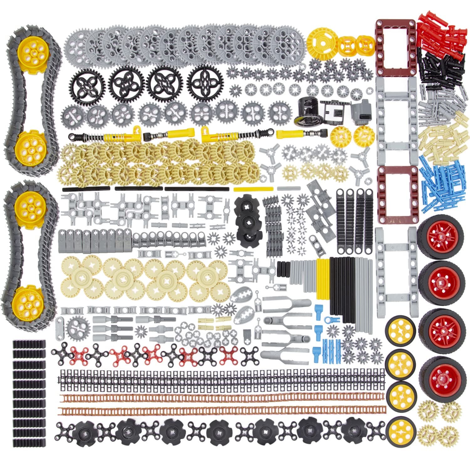 adults 852pcs Technic-Parts Gears-Axle-Pin-Connector Building Blocks Compatible with Lego-Technic, Link Frame Joints Differential Motor Kit, MOC Parts for Toy Building Set