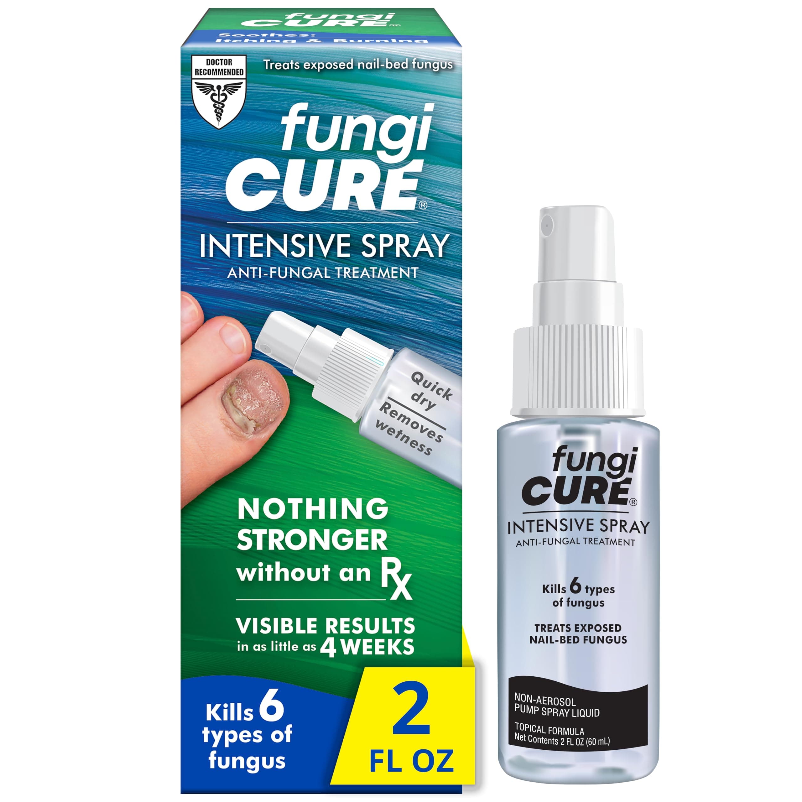 FUNGICURE Intensive Spray, Antifungal Treatment, Kills 6 Types of Fungus, Soo...