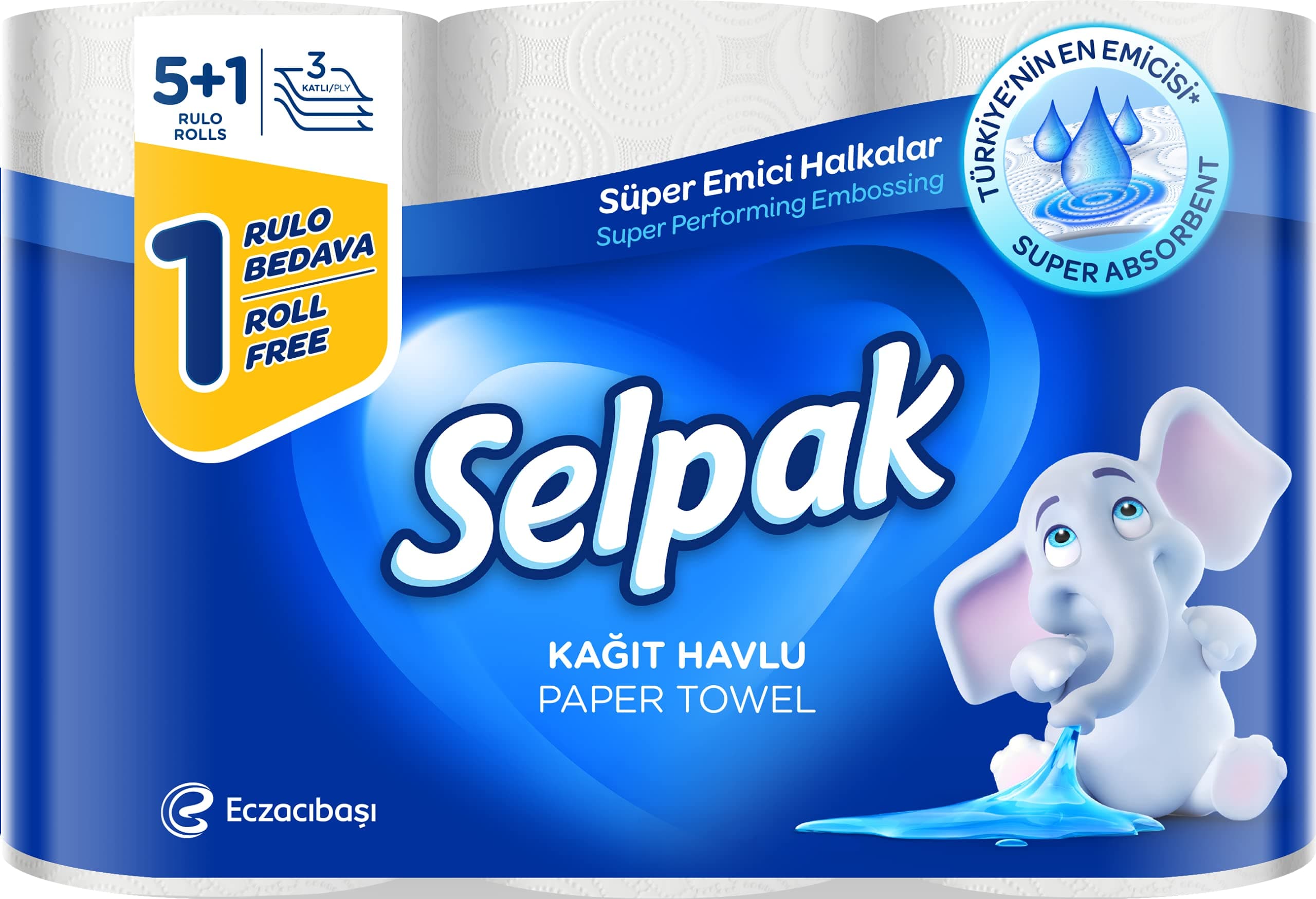 SELPAK Paper Towel Tissue Kitchen Roll 3ply 5+1 Rolls FREE On Pack Promo