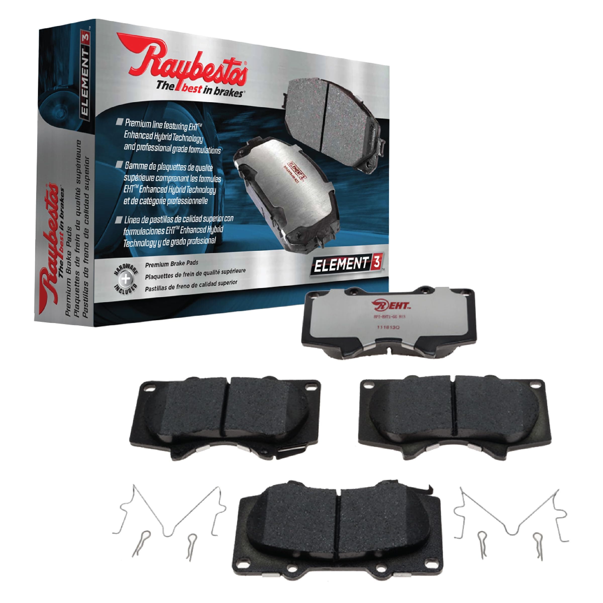 Raybestos Element3 EHT™ Automotive Replacement Front Brake Pad for Selected Acura (RDX), Honda (Crosstour, Odyssey, CR-V) Model Years (EHT1089H)