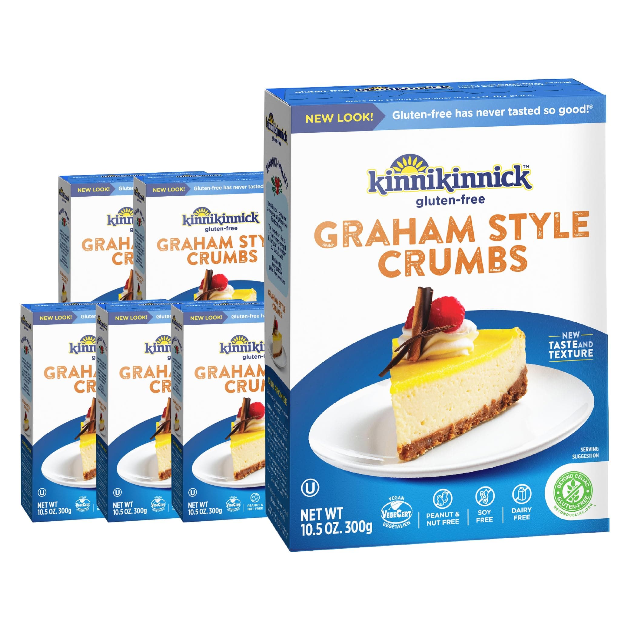 Graham Style Crumbs - Gluten Free, Allergy Friendly Vegan Graham Cracker Crumbs - 10.5 oz. Boxes - 6 Pack
