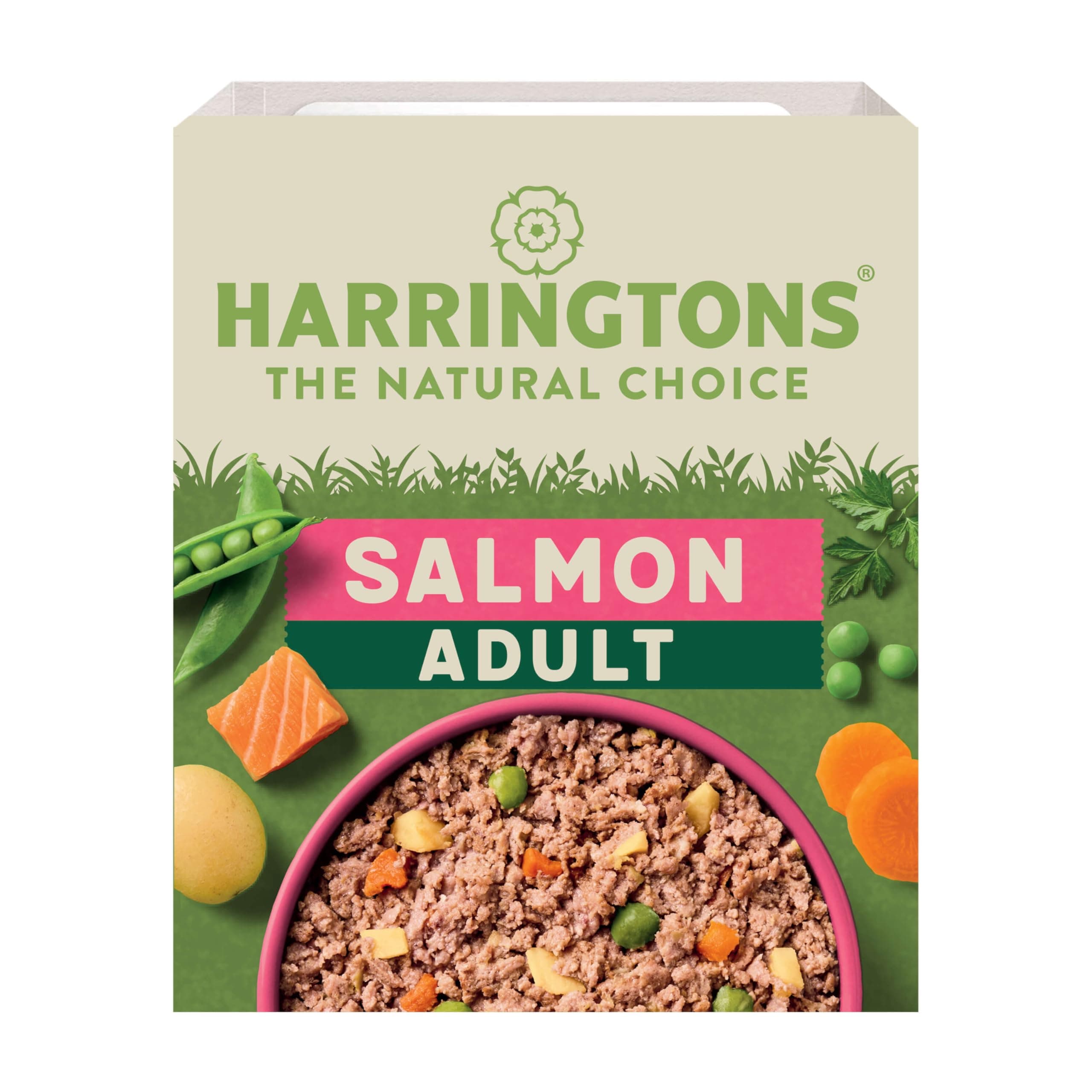 Harringtons Complete Wet Tray Grain Free Hypoallergenic Adult Dog Food Salmon & Potato 8x400g - Made with All Natural Ingredients