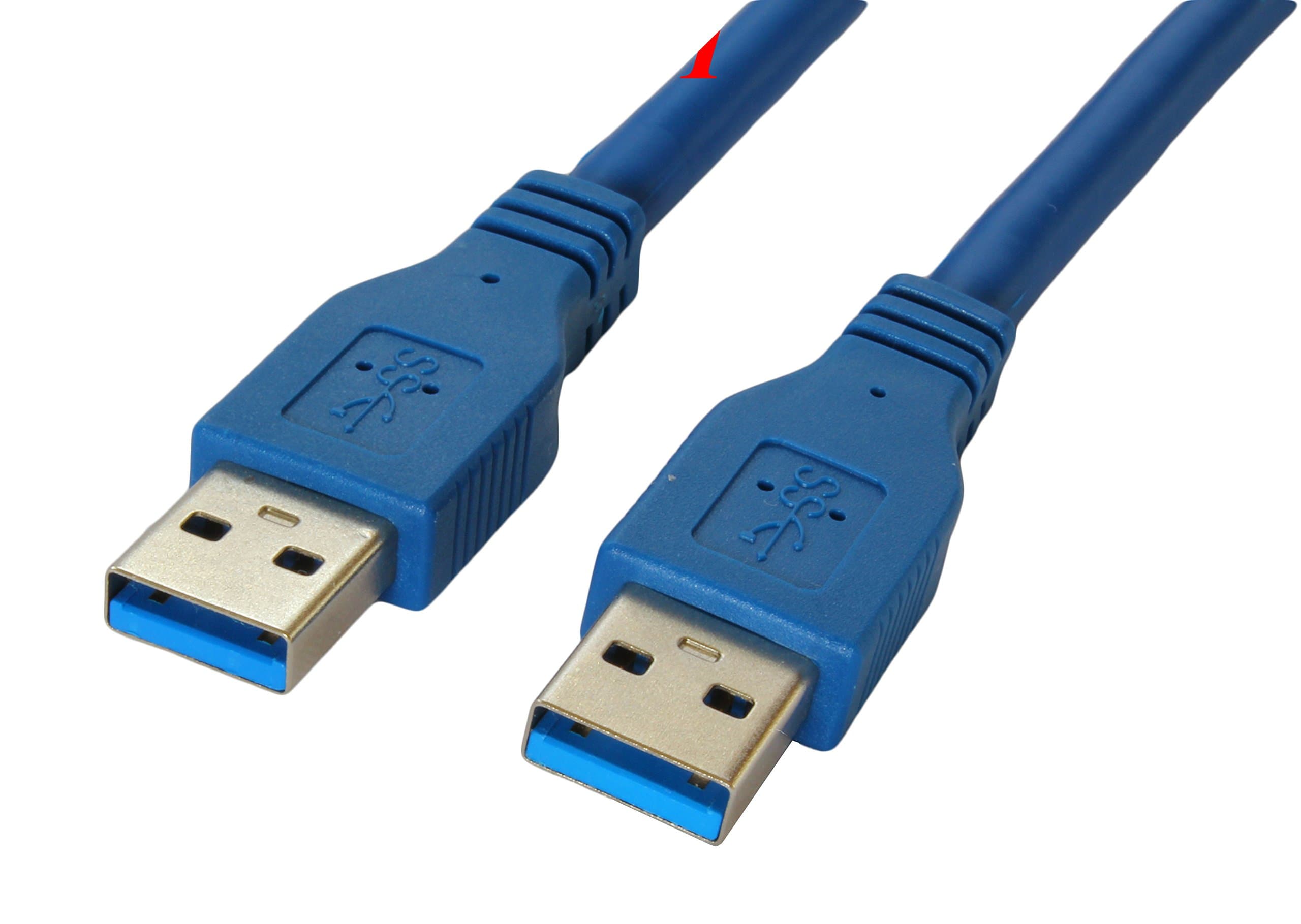 Superspeed USB 3.0 Type A Male to Type A Male 24/28AWG Cable (6 Feet, Blue)