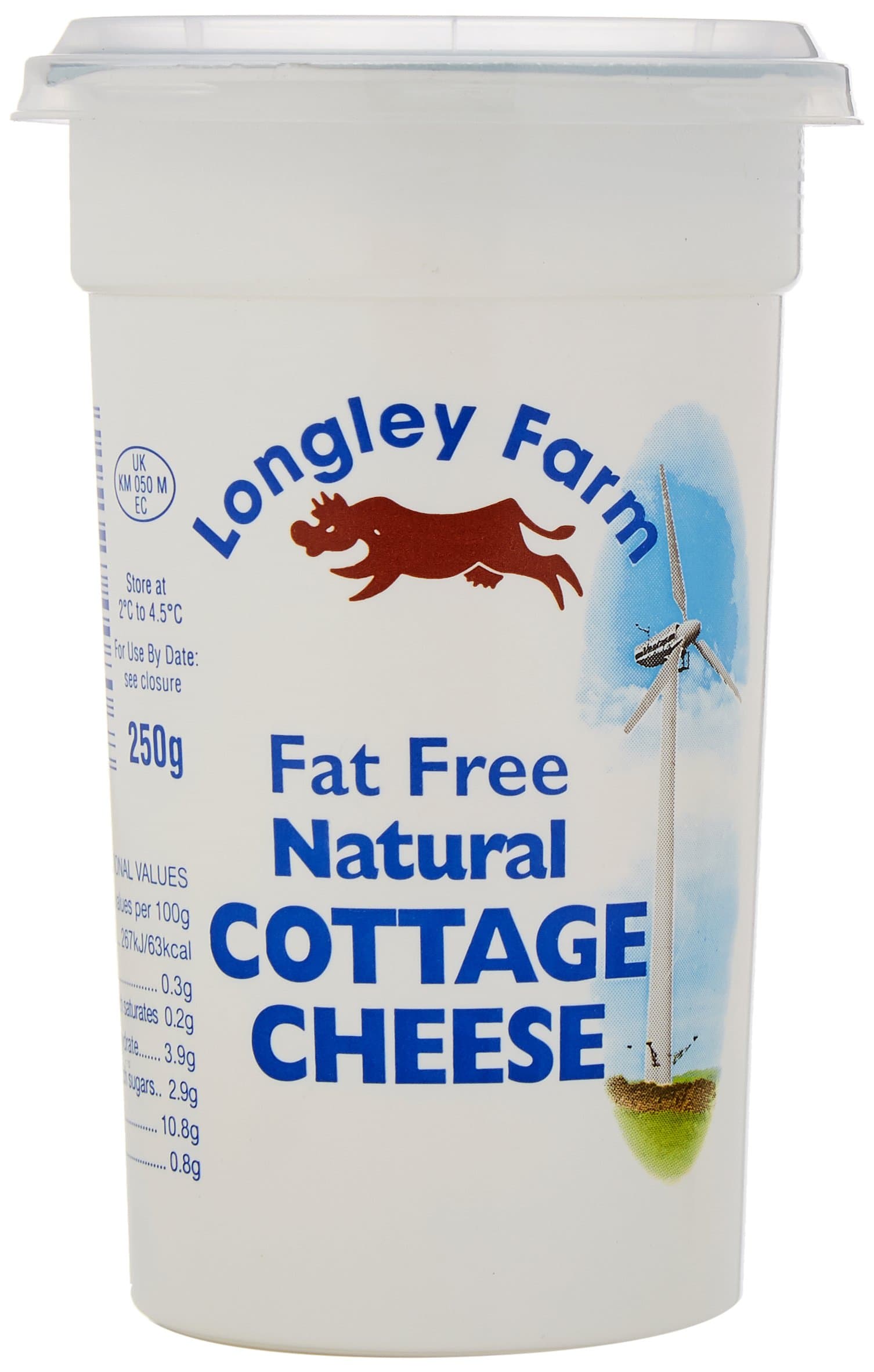 Longley Farm Fat Free Cottage Cheese, 250g