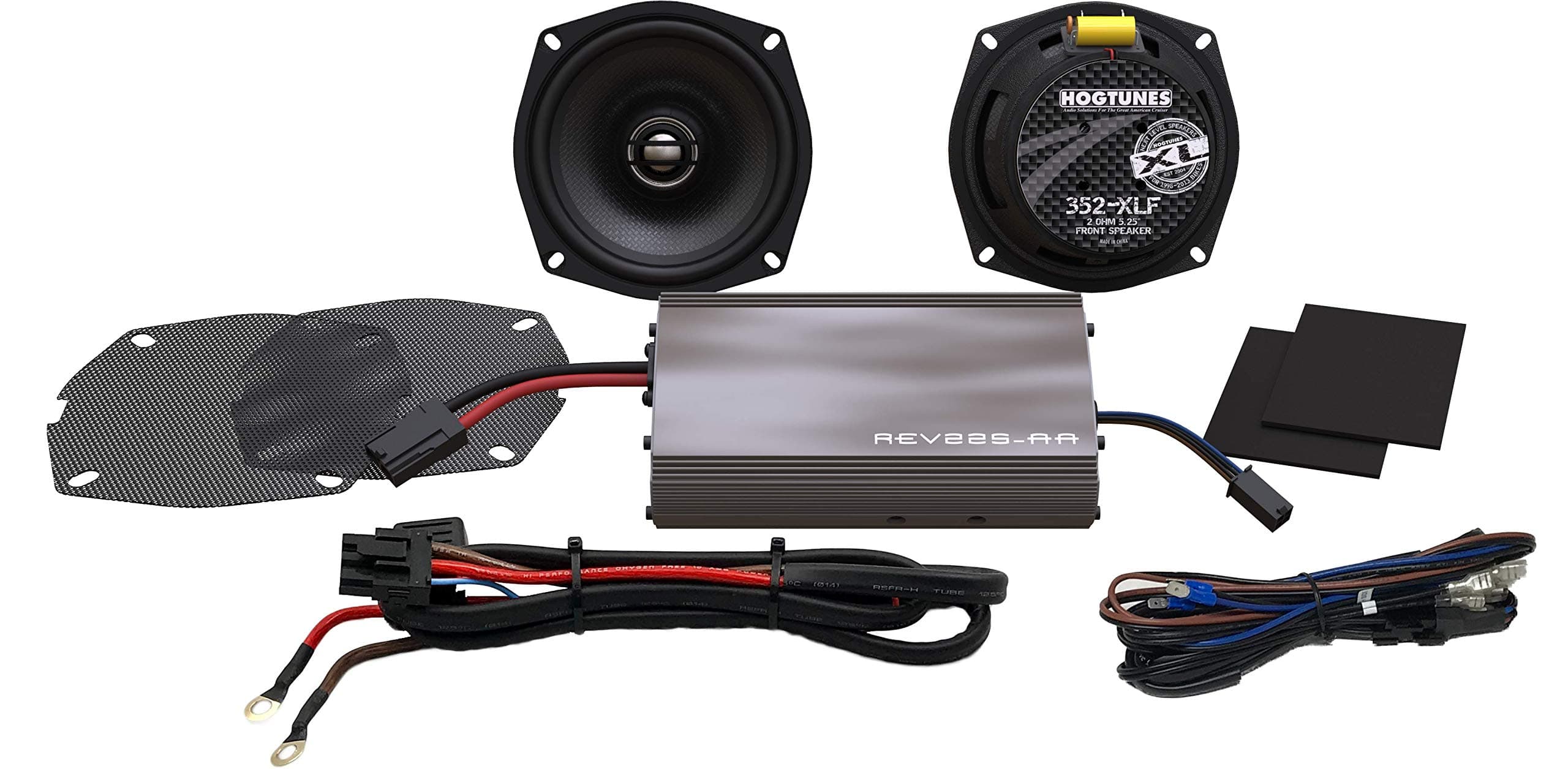 XL Series 5.25" Front Speaker and 225 Watt Amplifier with R.E.M.I.T. Kit for 1998-2013 Harley-Davidson FLH Touring Models (225 SG Kit-XL) 225 SG KIT-XL