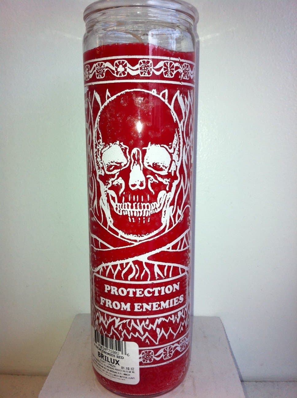 Protection from Enemies 7 Day Unscented Red Candle in Glass (Muerte Contra Mis Enemigos)