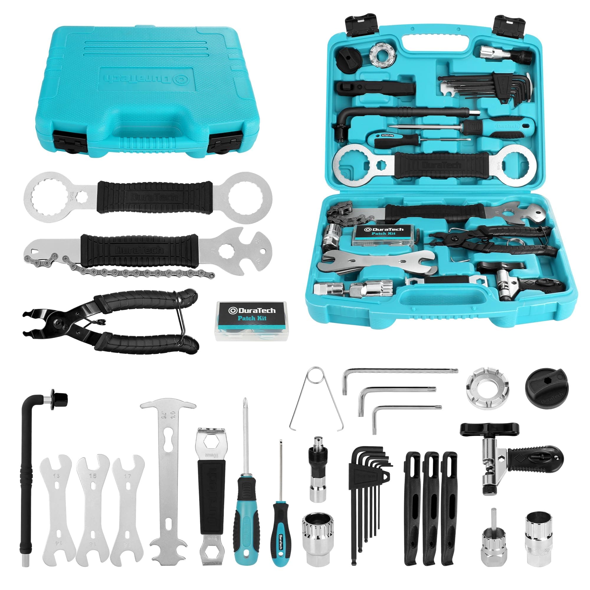 41-Piece Professional Bicycle Repair Set, Bicycle Repair Kit with Tool Box, Bike Tool Kit, Home Multi-Purpose Repair Kit, Suitable for Professional Bicycle Repair, Home Routine Repair, DIY