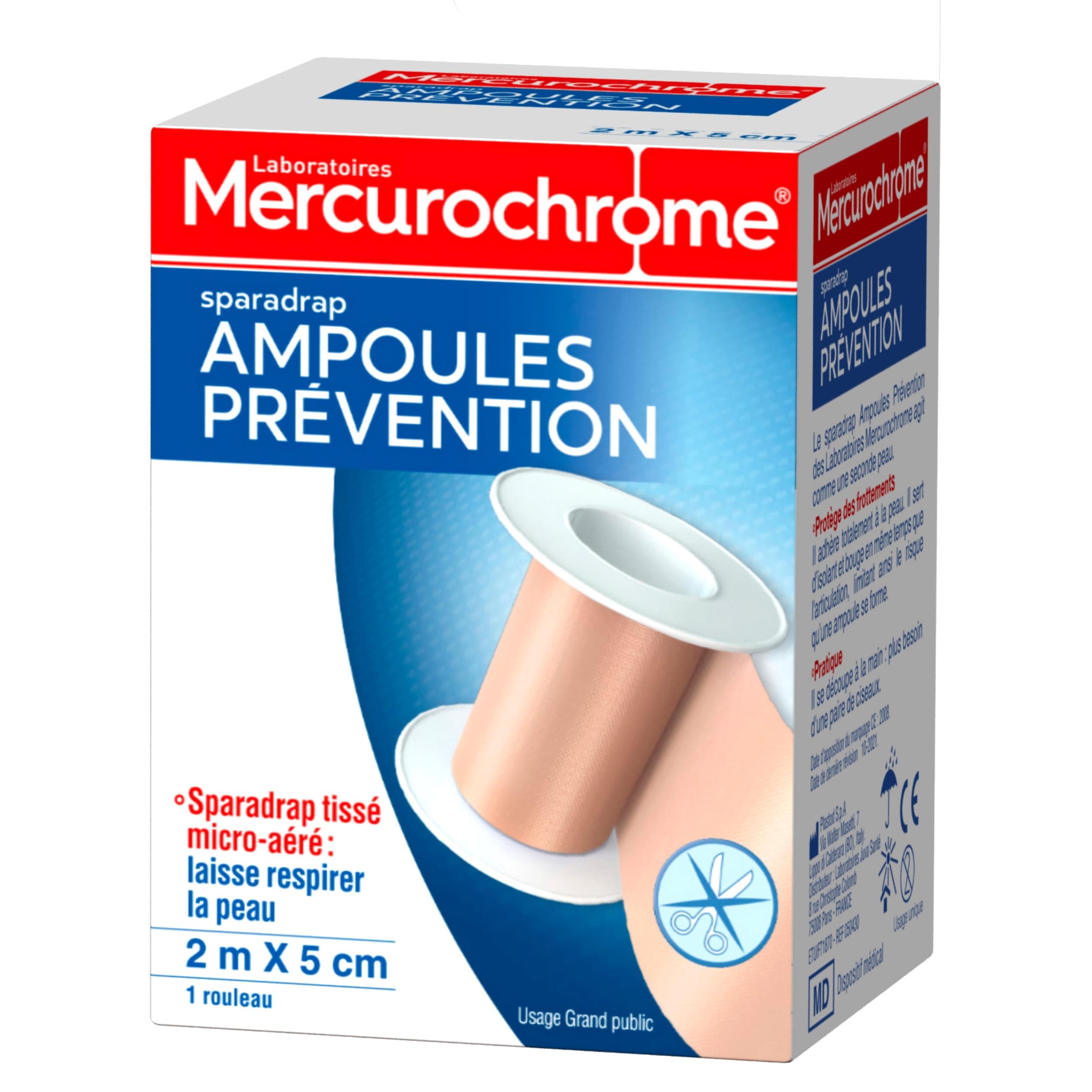 Mercurochrome Band Aid Blisters Prevention 2m x 5cm