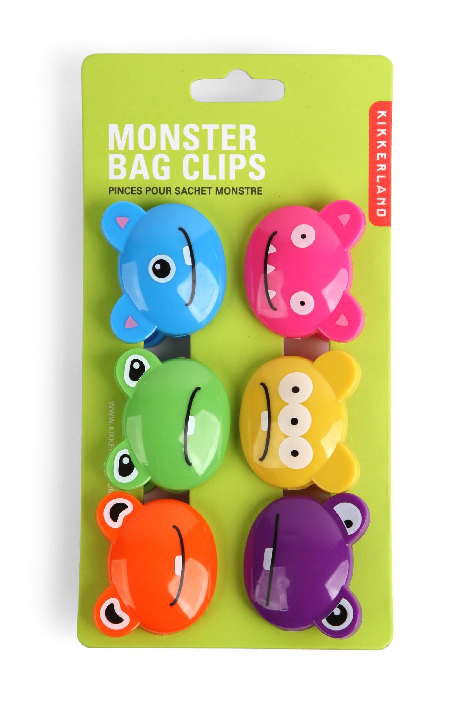 Monsters Bag Clips, Set of 6