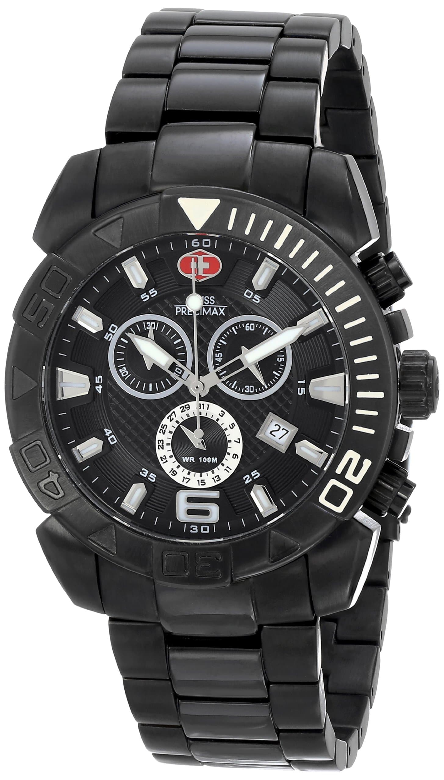 Swiss Precimax Men's SP13121 Recon Pro Analog Display Swiss Quartz Black Watch
