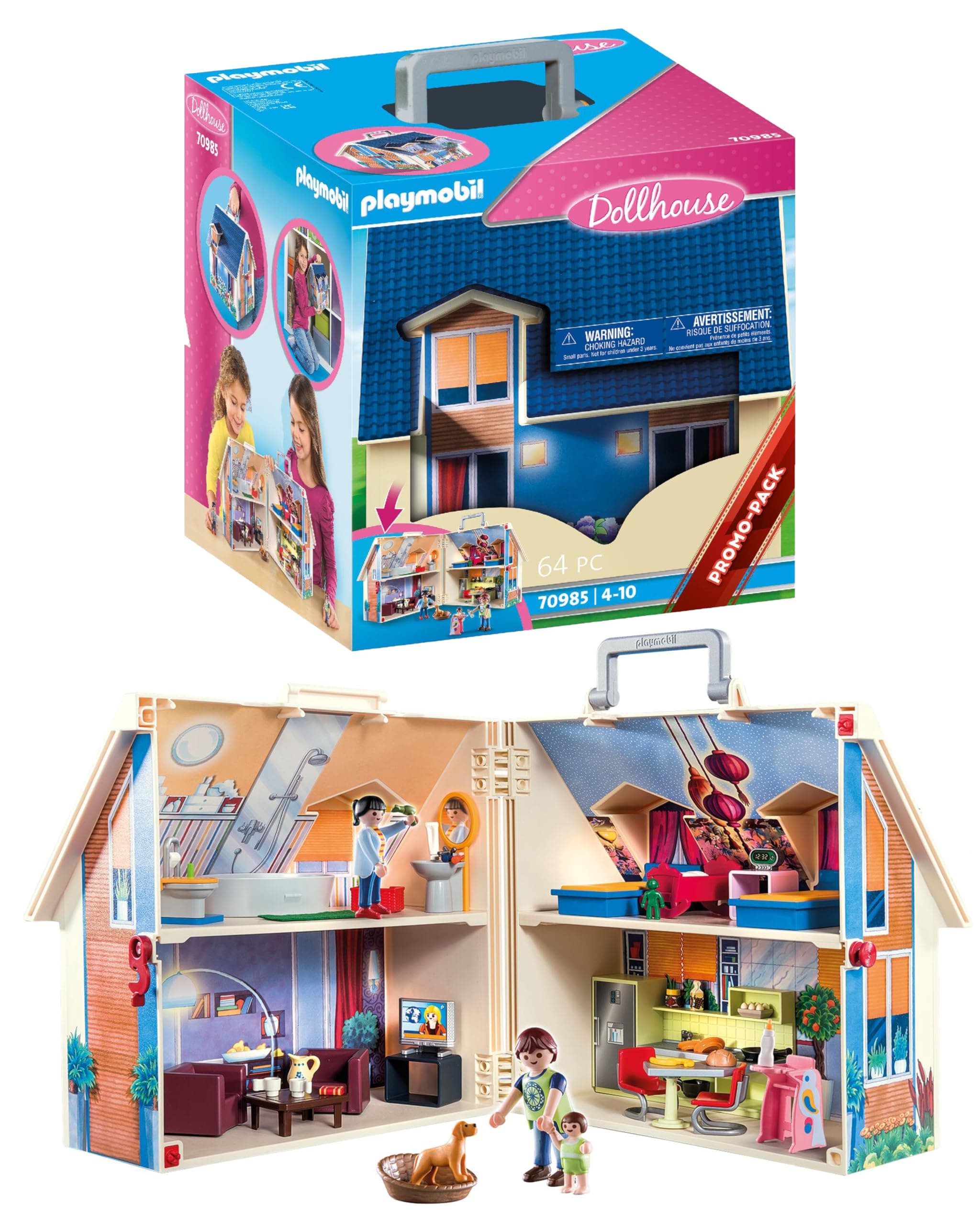 PLAYMOBIL Take Along Dollhouse, Multicolor