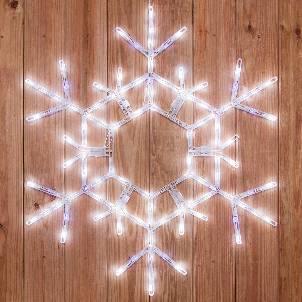 Kringle Traditions 36 LED Folding Twinkle Snowflake Christmas Decoration, Cool White Lights