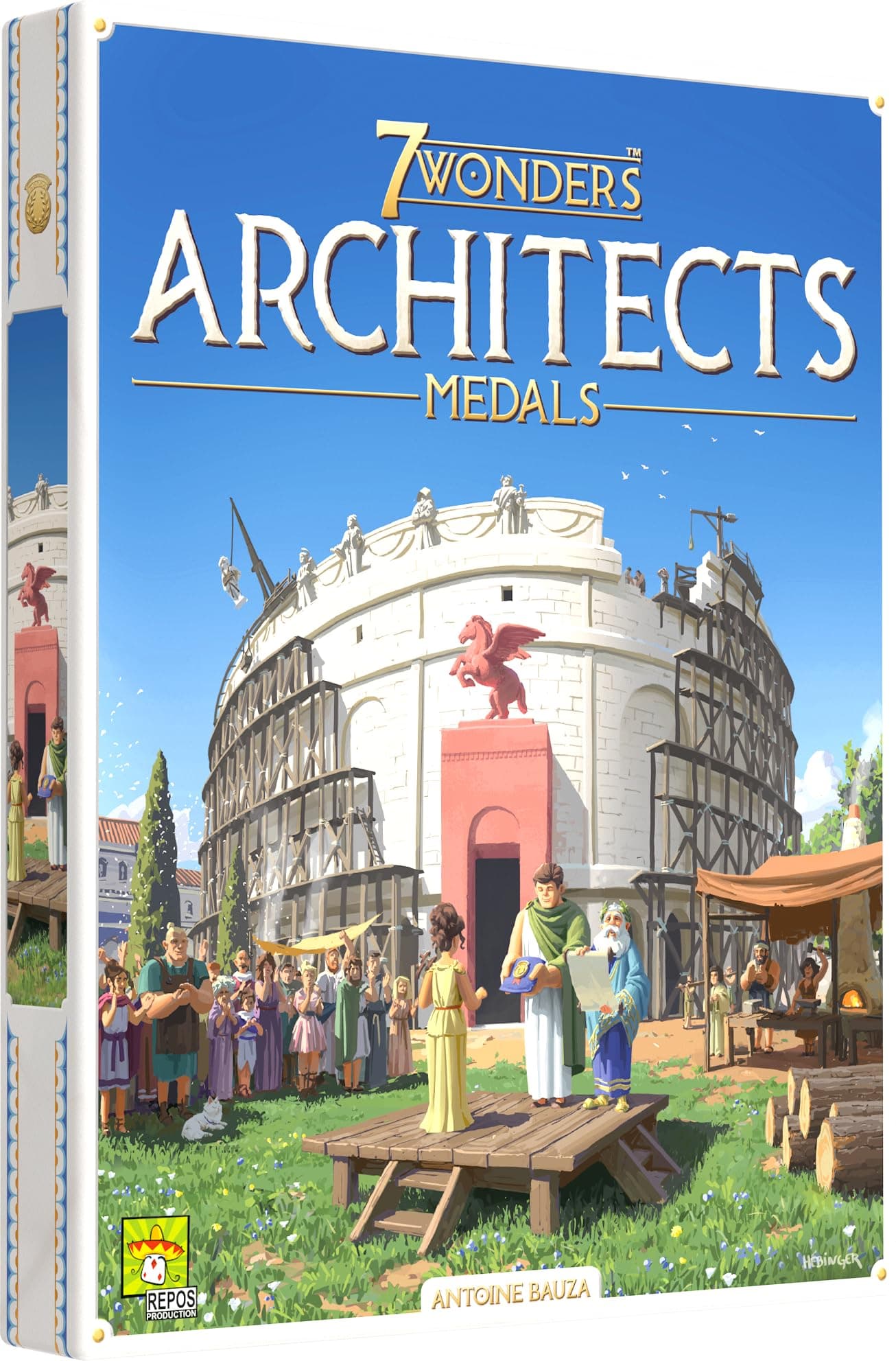 Asmodee 7 Wonders Architects Medals Expansion - New Wonders, Medals, and Strategies Await, Civilization Strategy Game for Kids and Adults, Ages 8+, 2-7 Players, 25 Minute Playtime