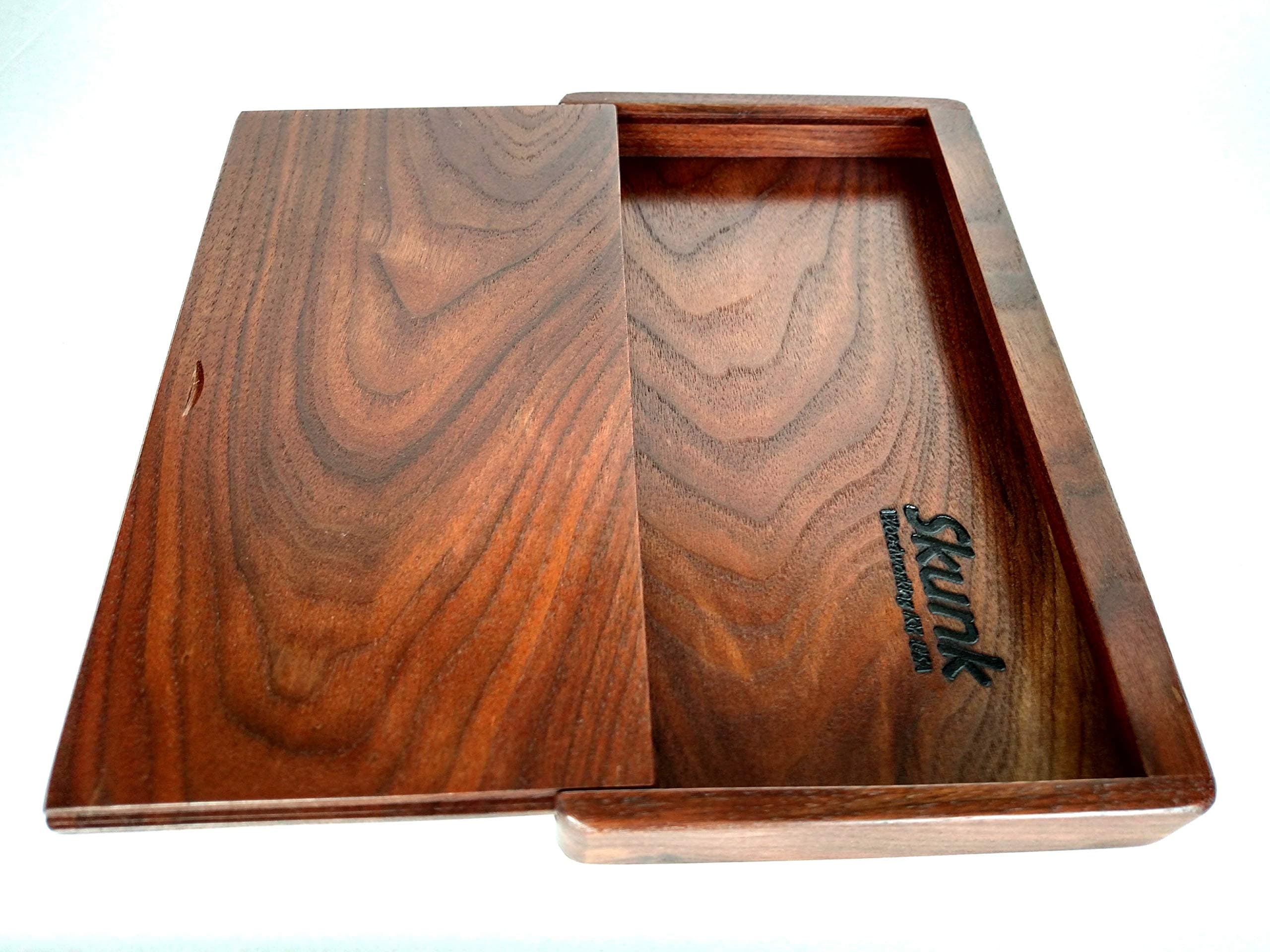 Walnut Rolling Tray with Lid or Stash Box