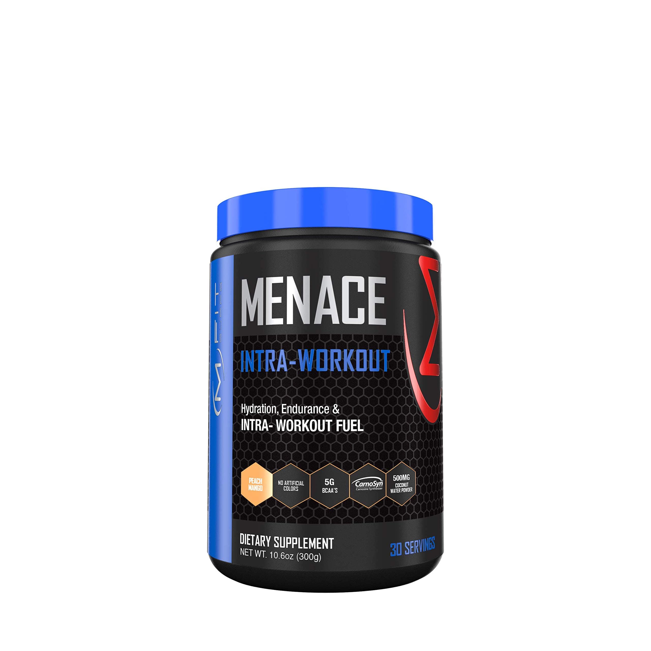 MFIT SUPPS Menace - IntraWorkout Supplement for Energy, Endurance & Focus - Peach Mango Flavor - 30 Servings