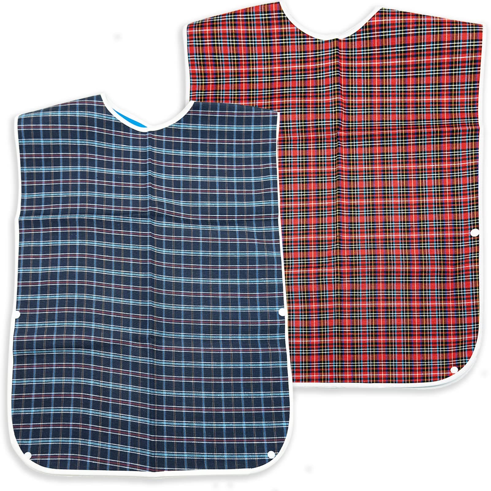2 Adult Bibs Waterproof Eldly Bib Adult Washable Dining Bibs Mealtime Bib Clothing Protector for Elderly Men Women