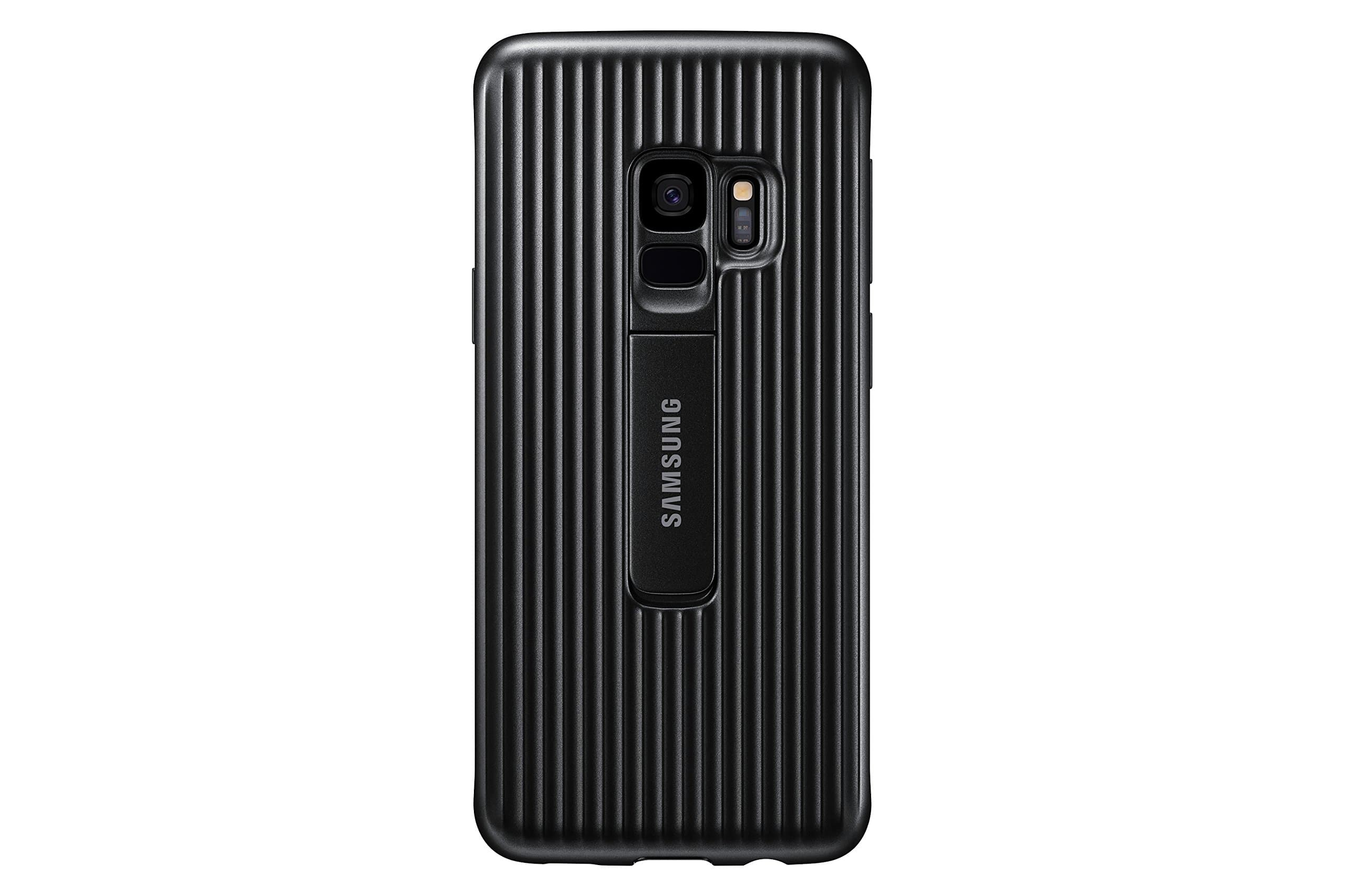 Samsung Galaxy S9 Rugged Military Grade Protective Case with Kickstand, Black - EF-RG960CBEGUS