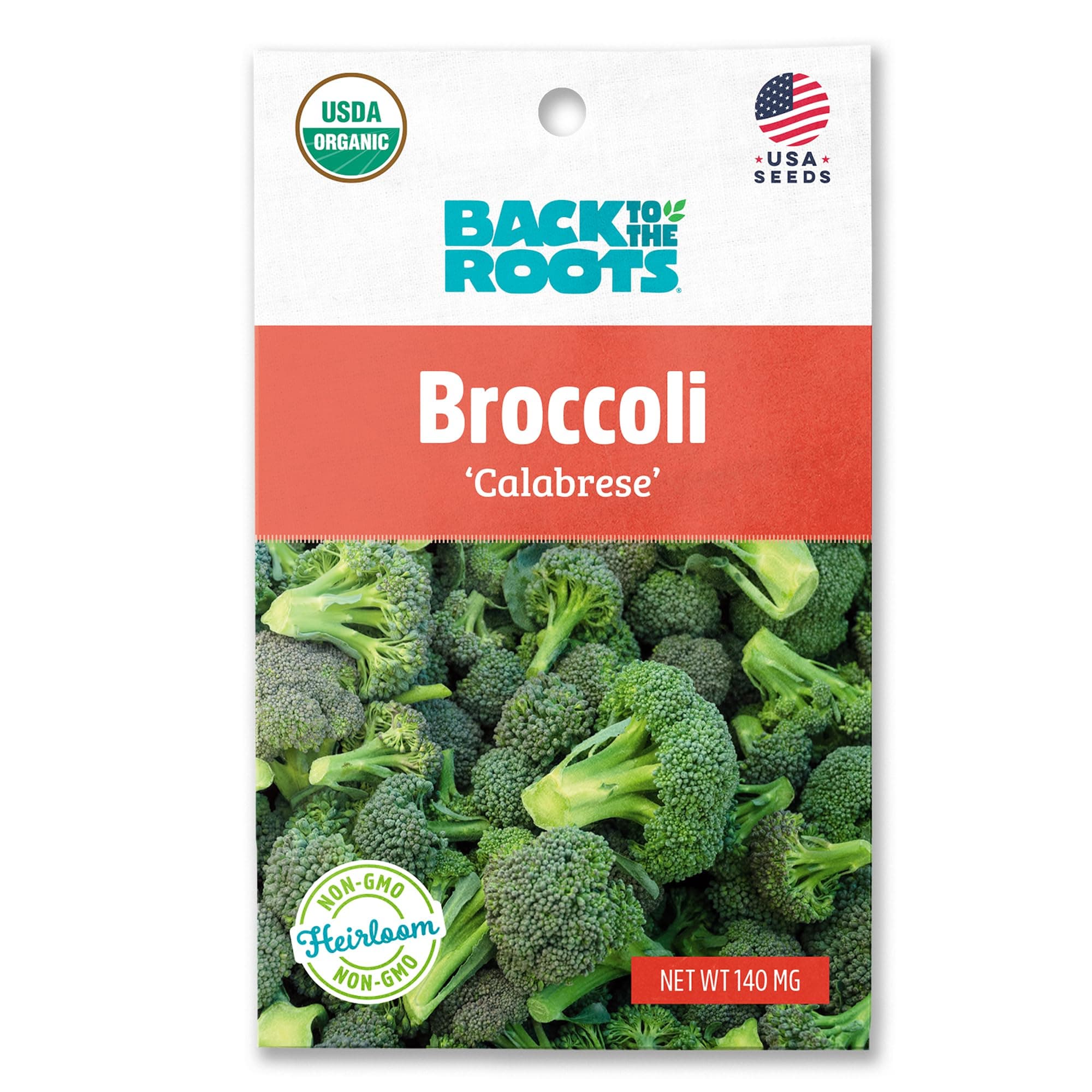 Back to The Roots 100% Organic Seed Packet - Broccoli 'Calabrese'