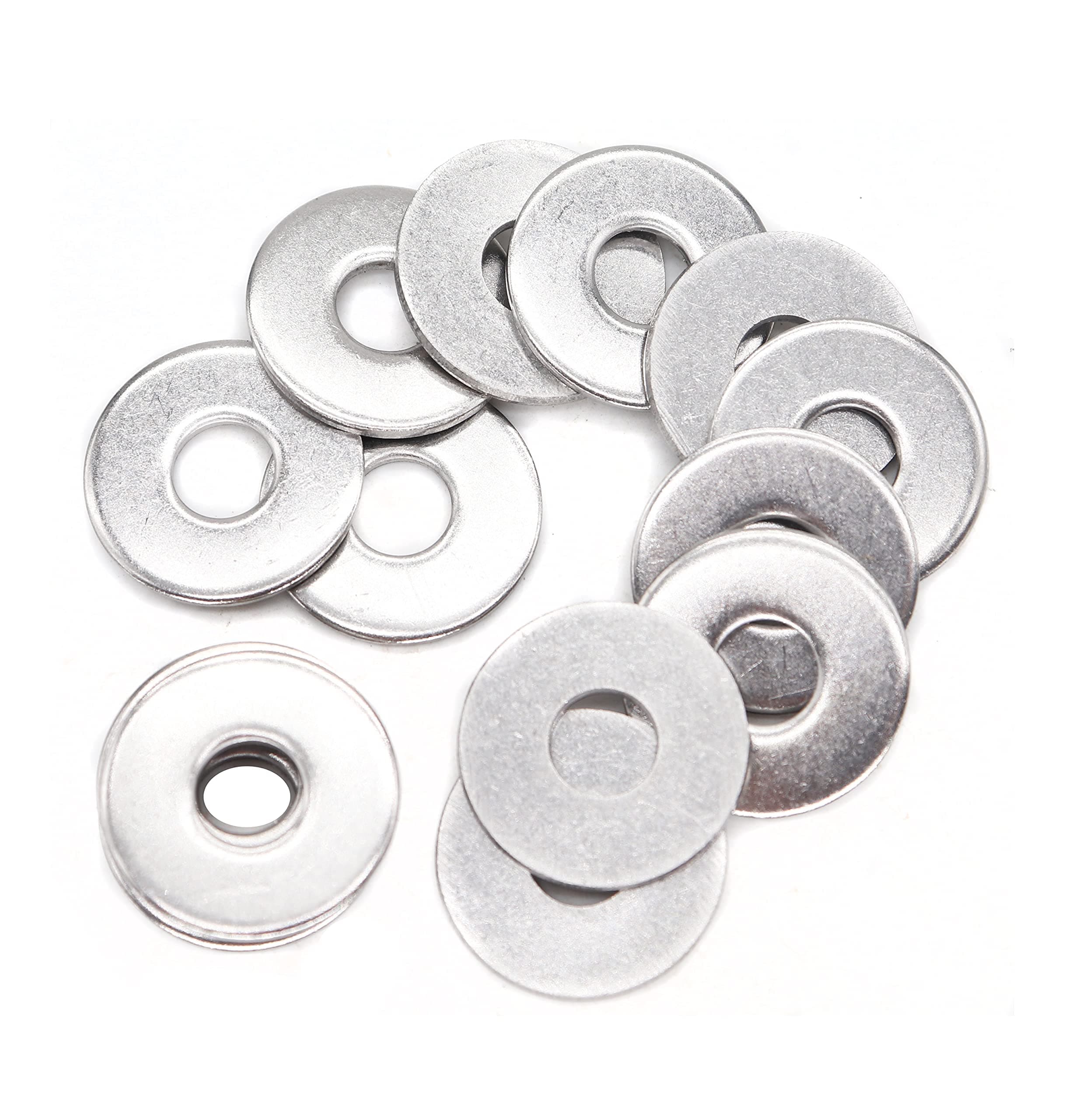 binifiMux M8 Flat Washers(OD=24mm, 2mm Thickness) 304 Stainiless Steel / 18-8, Plain Finish