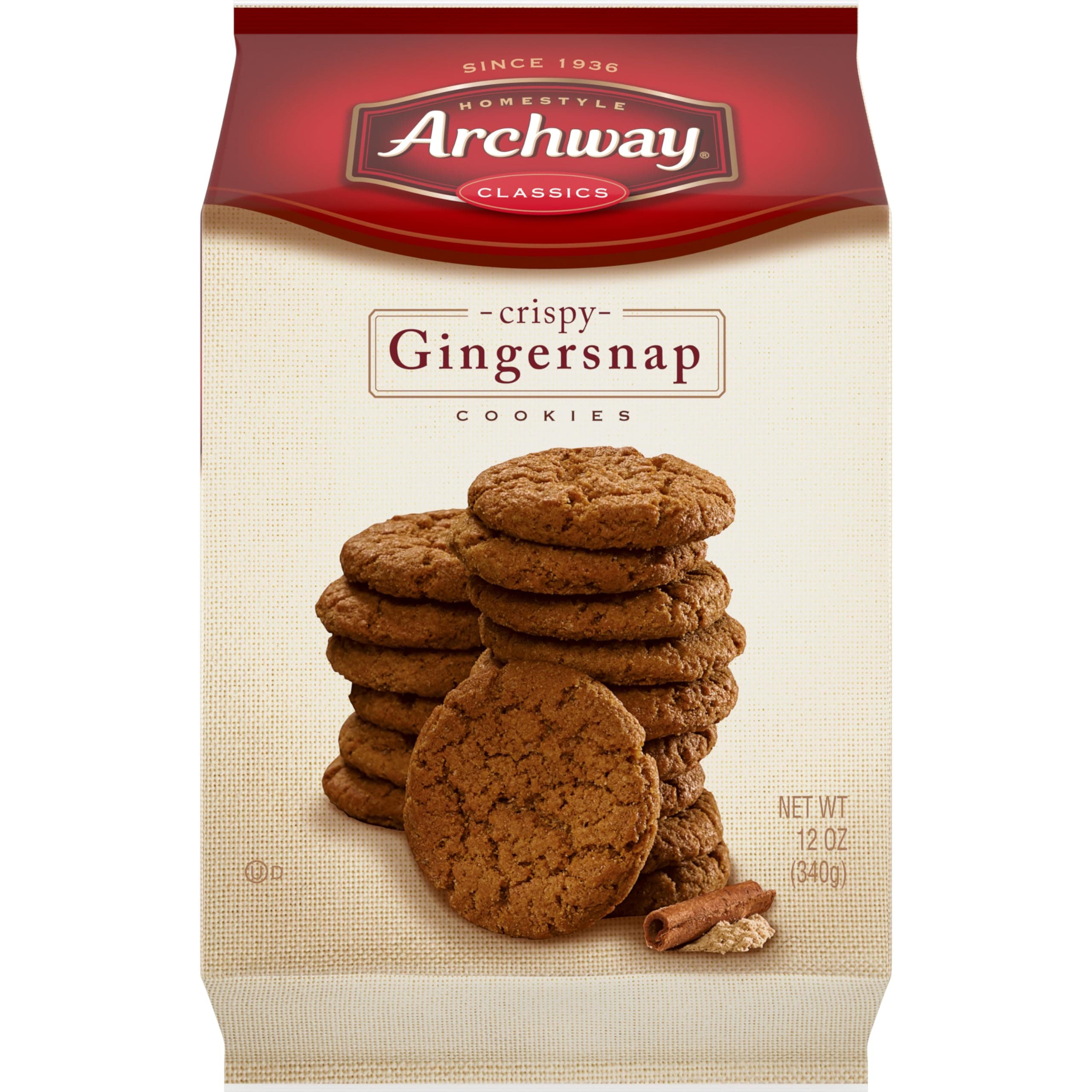 Archway Cookies, Crispy Gingersnaps Cookies, 12 Ounce
