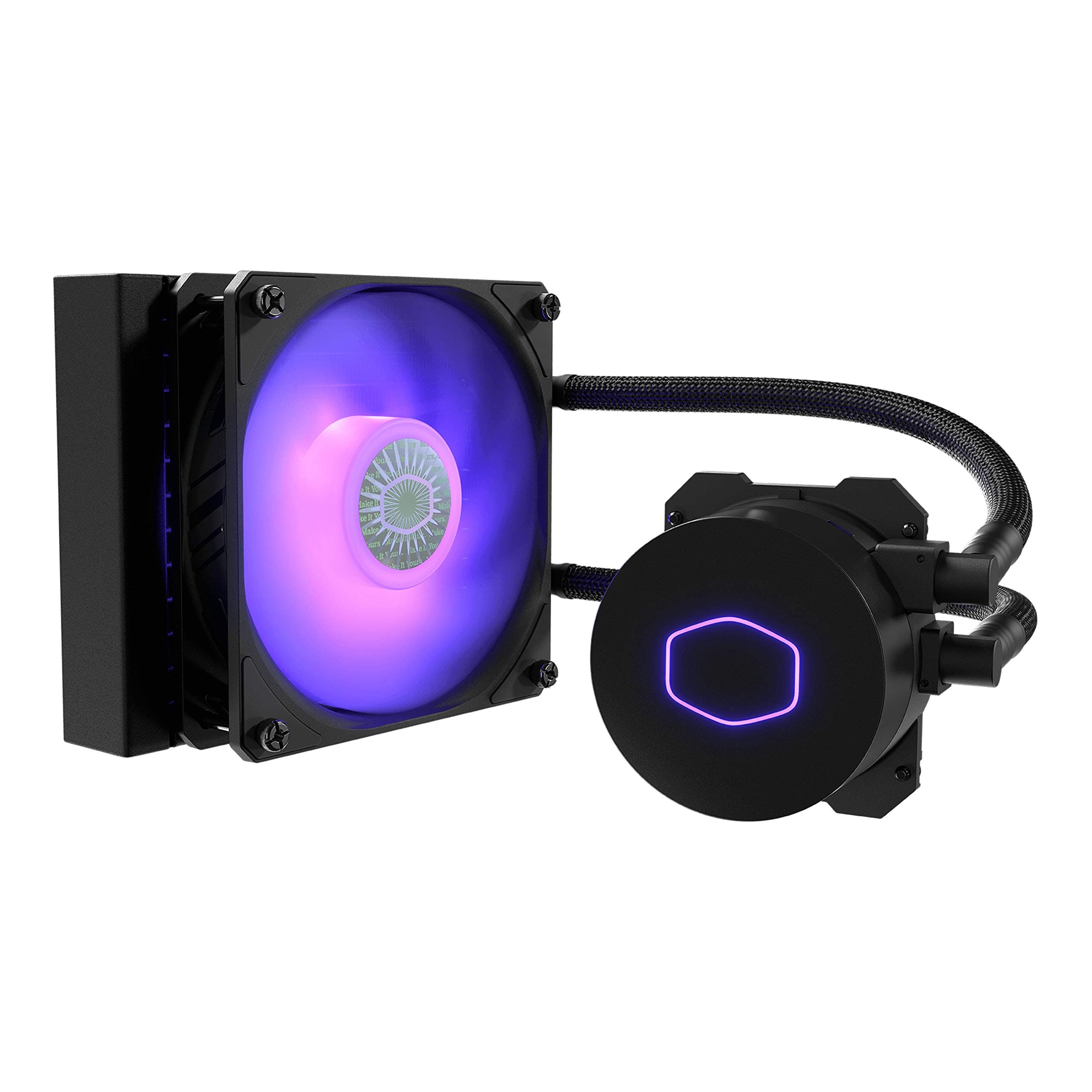 Masterliquid ml120L RGB V2, Close-Loop Aio Cpu Liquid Cooler, 120 Radiator, Sickleflow 120mm, Lighting, 3Rd Gen Dual Chamber Pump For Amd Ryzen/Intel Lga1200/1151