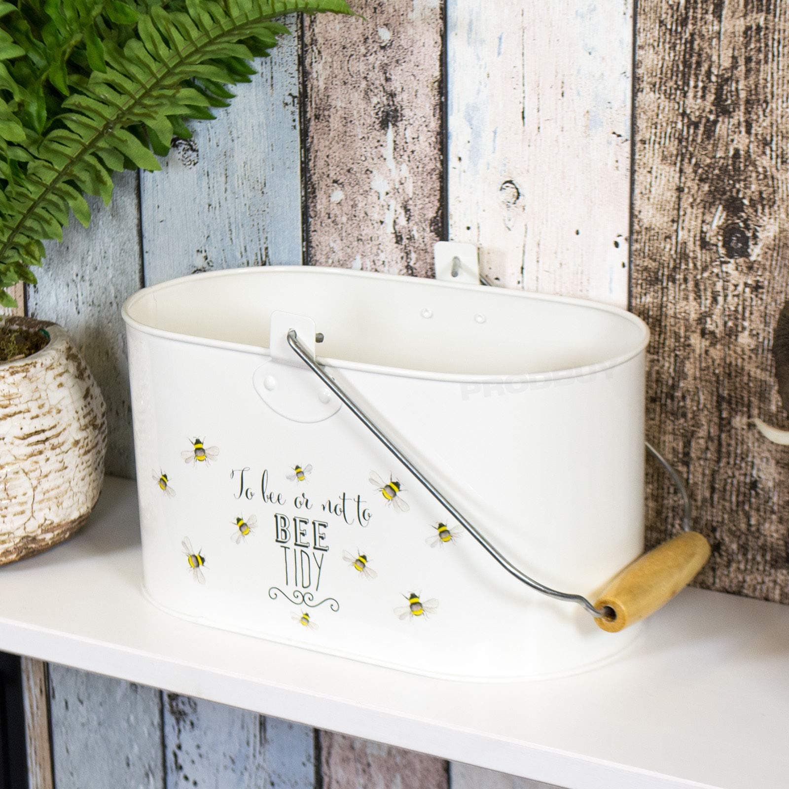 English Tableware Company DD009ARA01 Bee Happy Bee Sink Tidy Caddy House Keeping Storage Box Tin