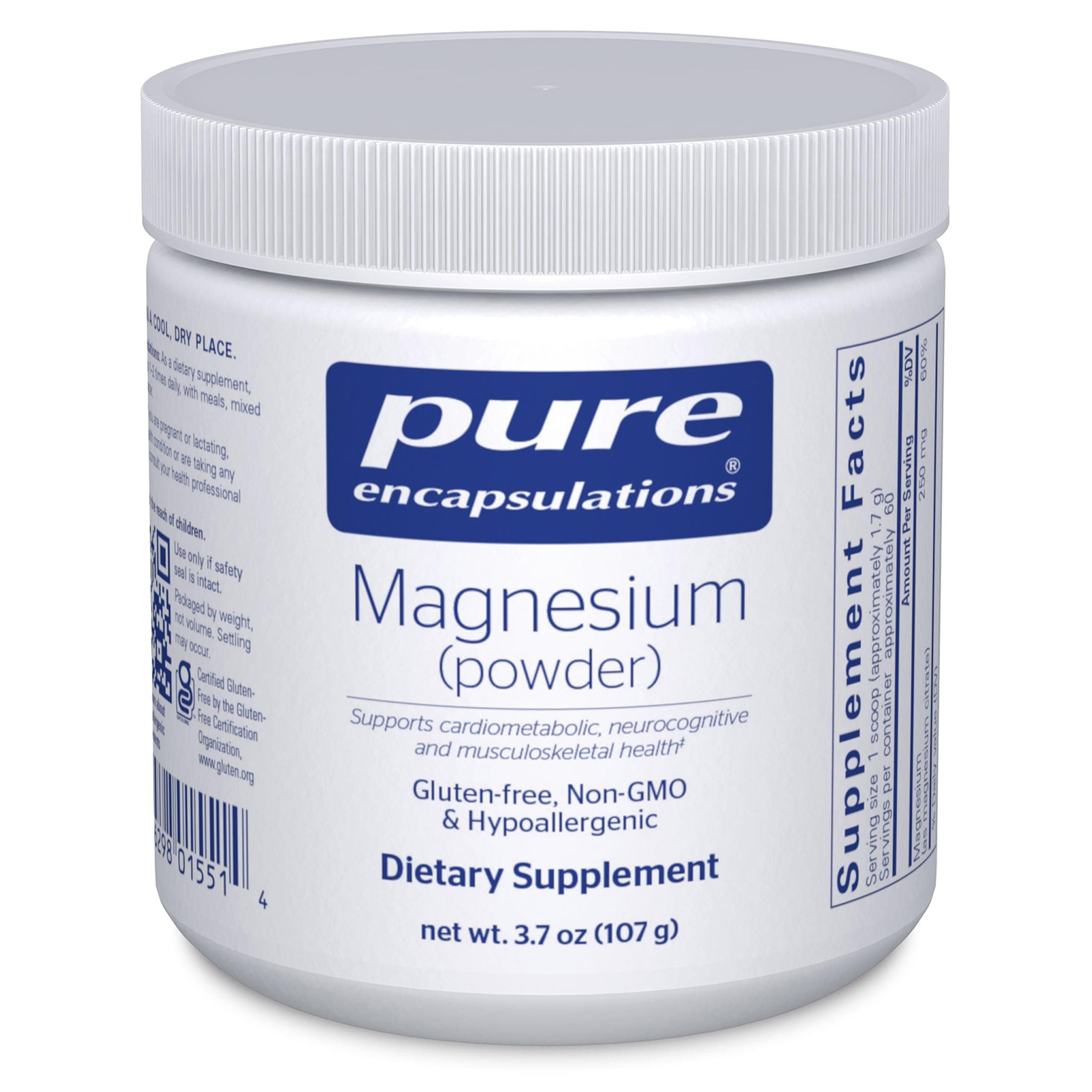 Magnesium (Powder) | Supports Cardiovascular Function, Muscle Function, and Calming | 3.7 Ounces