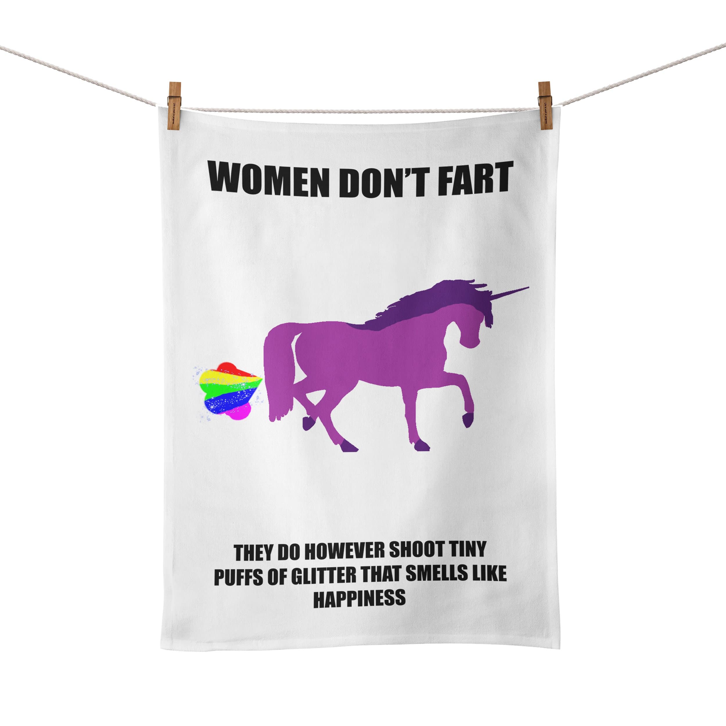 Women Don't Fart Funny Novelty Tea Towel