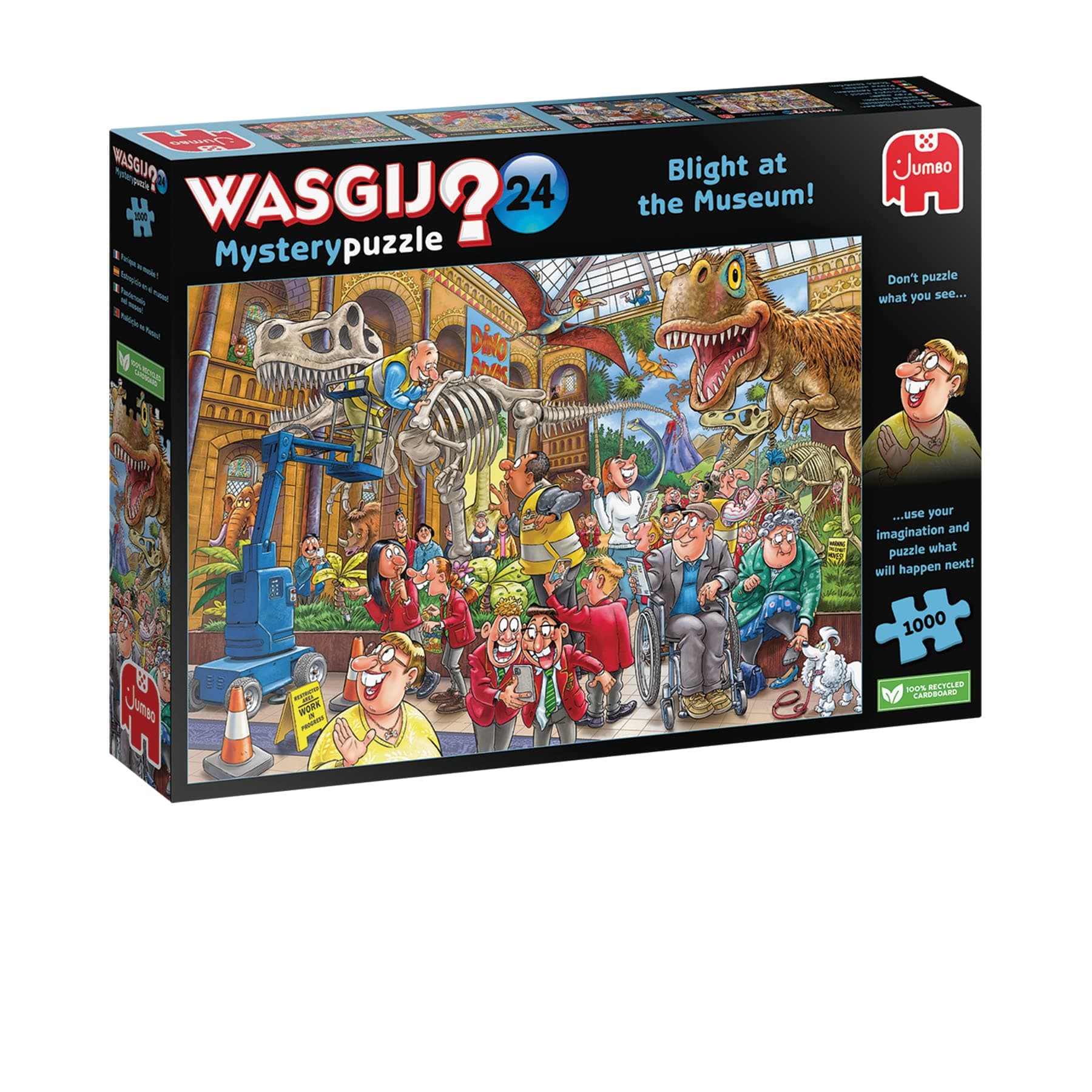 Wasgij Mystery 24, Blight at the Museum - 1000 Piece Jigsaw Puzzles for Adults - Challenging & Brainteasing Adults Jigsaw Puzzle - Puzzle What Happens Next, 100% Recycled Cardboard, 1000pcs, Jumbo