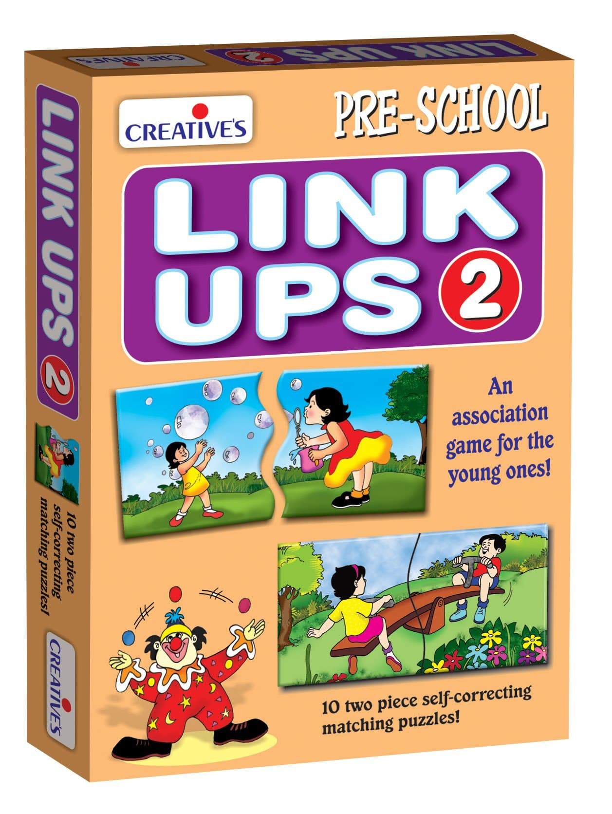 Creative'sLink Ups -2 | an Association Game for The Pre-Schoolers | Aim is to Identify Pieces of Pictures and Link Them Correctly | Logical Thinking and Problem Solving for Ages 2 & UP