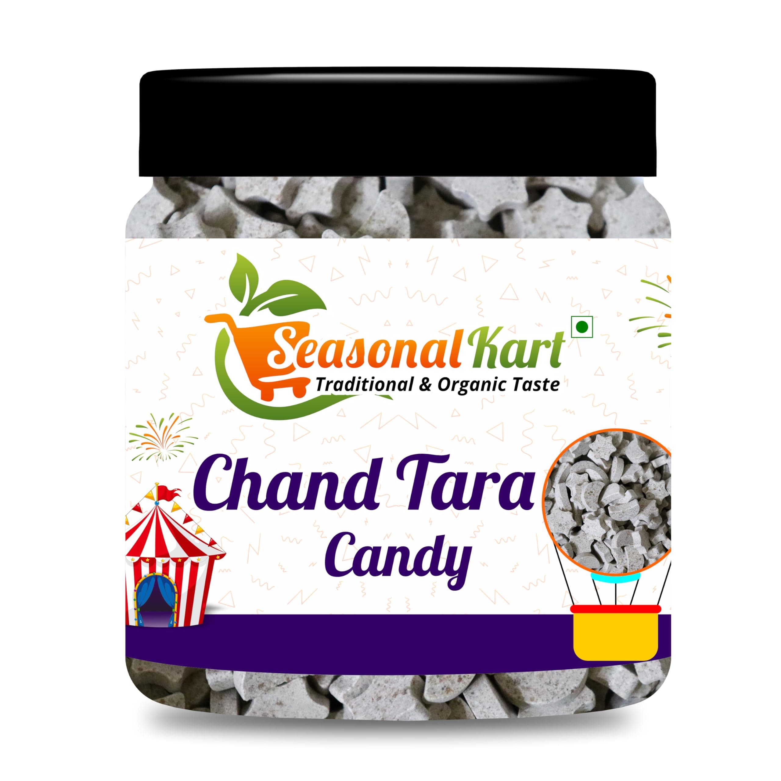 SEASONALKART Chand Tara Candy Sweet & Sour Star And Moon Shaped Toffee For Kids (400 Gm)