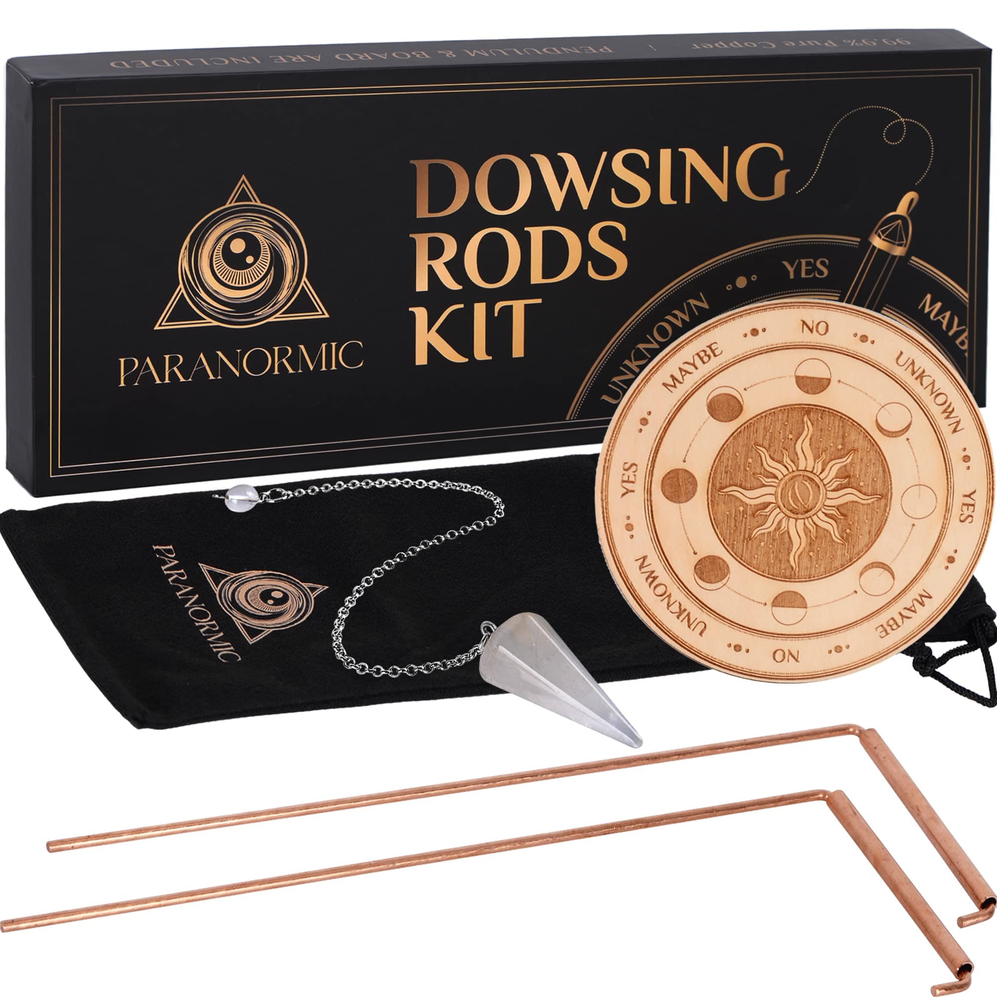 99.9% Pure Copper Dowsing Rods - Professional Ghost Hunting Equipment Kit - Dowsing Rods Spiritual Kit for Ghost Hunting & Investigation
