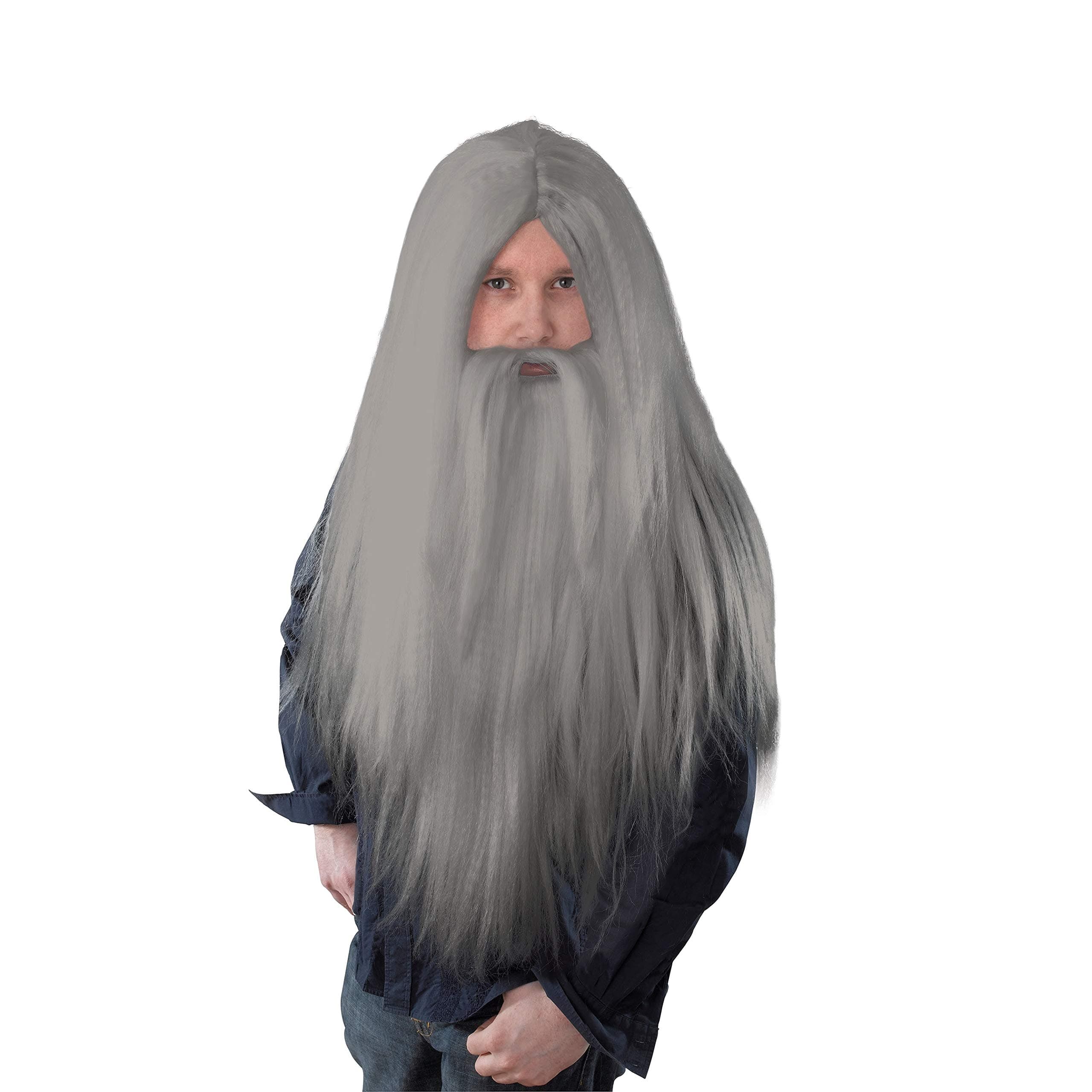 Bristol Novelty BW660 Wizard Wig and Long Beard, White, One Size