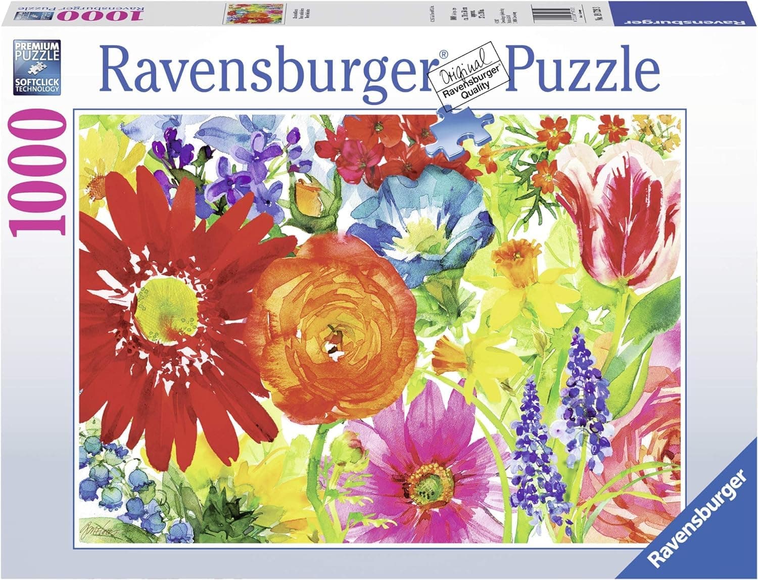 Ravensburger Abundant Blooms | 1000-Piece Jigsaw Puzzle for Kids and Adults | Precision-Made Unique Anti-Glare Surface | Engaging Activity for Brain Development