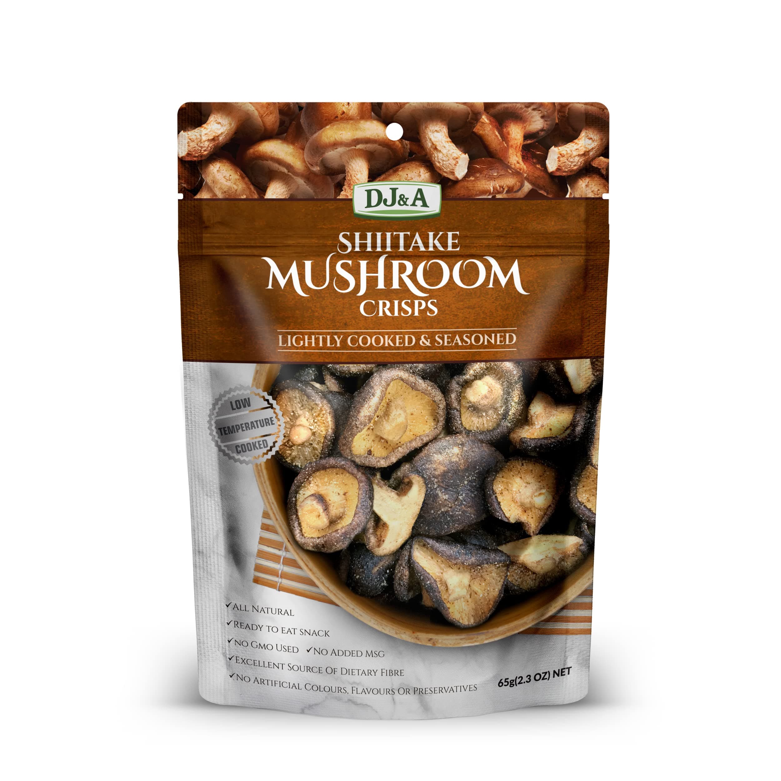 DJ&A Shiitake Mushroom Crisps - Lightly Cooked and Seasoned 2.3 Ounce…