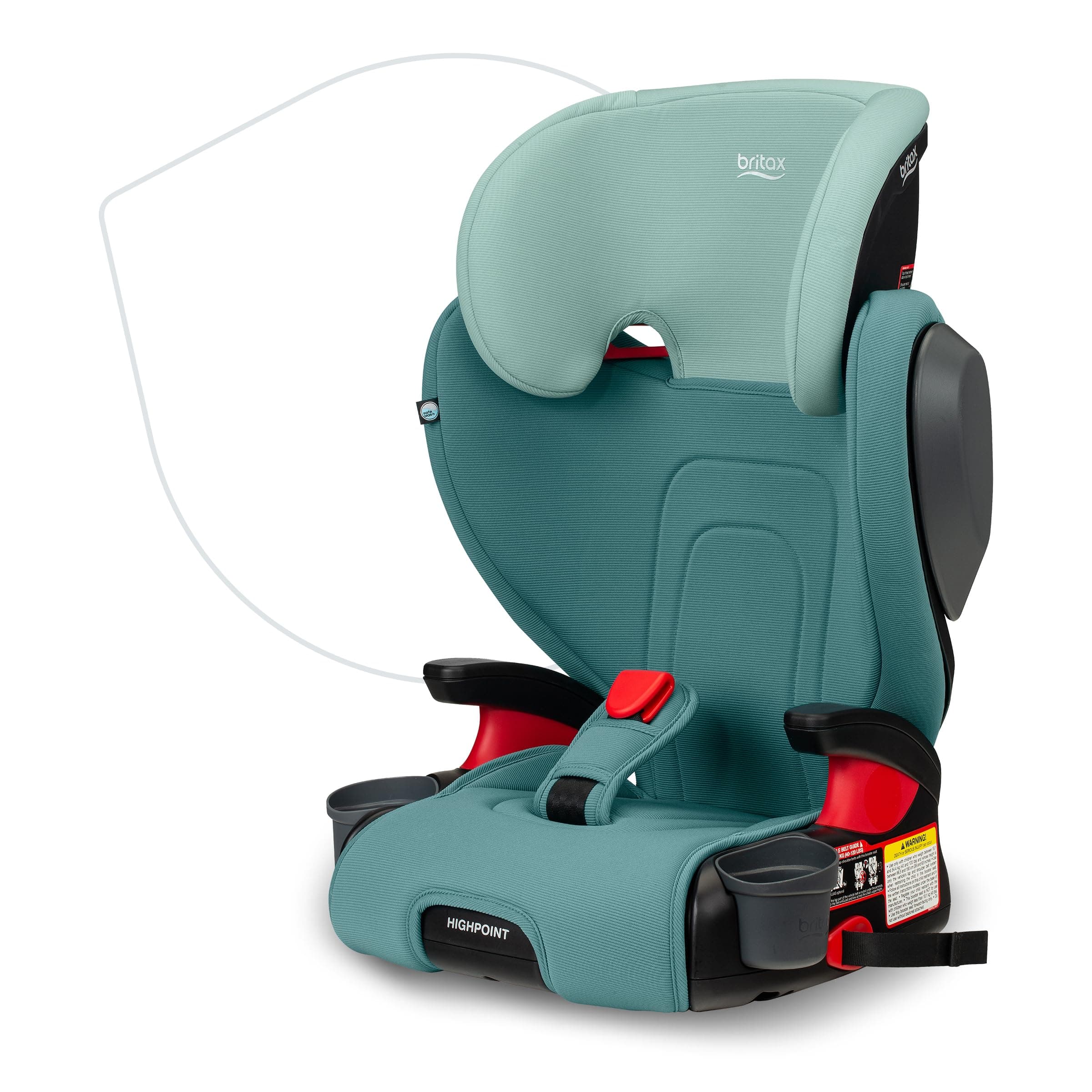 Highpoint Backless Belt-Positioning Booster Seat, SafeWash Green Ombre