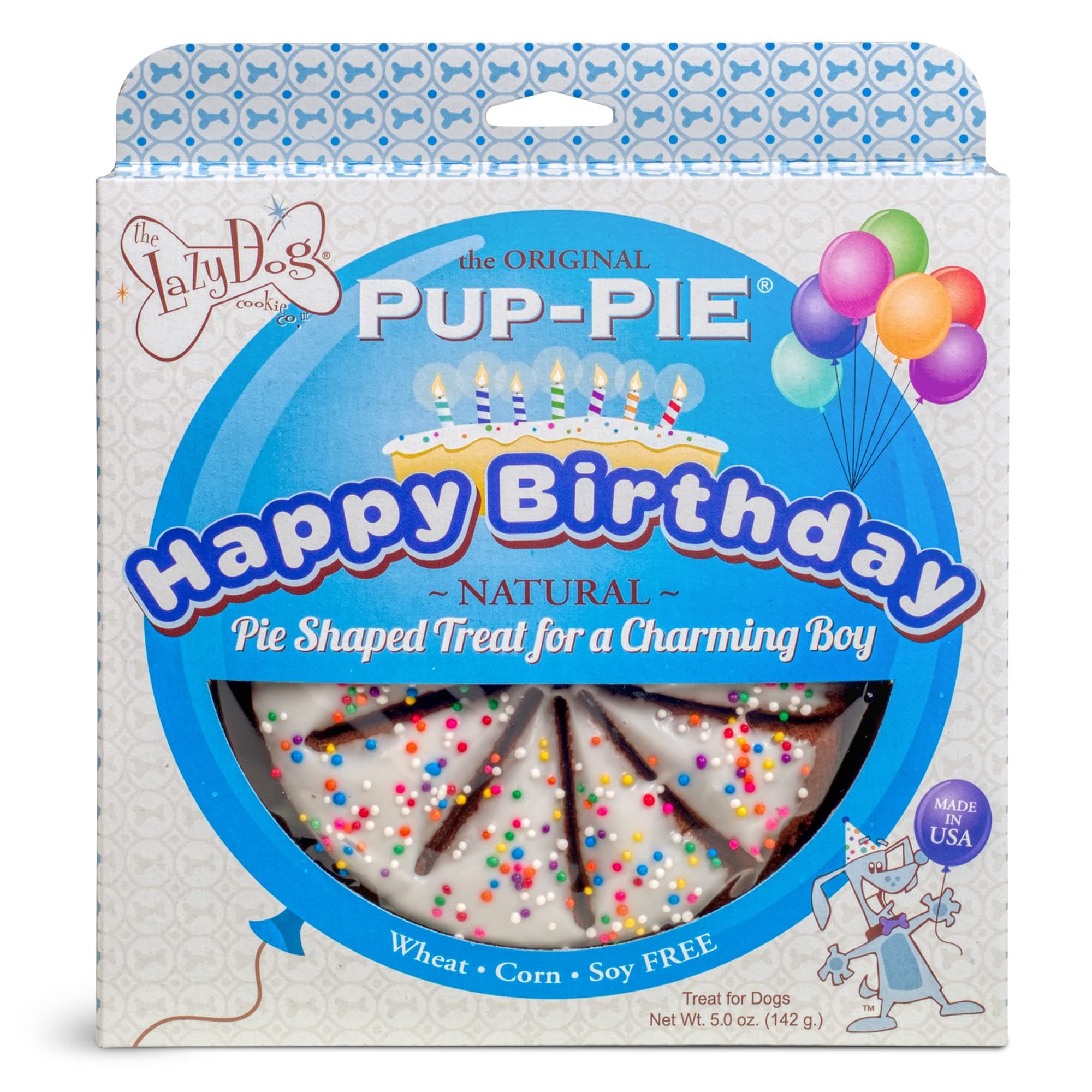 (Happy Birthday, My Charming Boy) - Lazy Dog Cookie Company Original Pup Pie Treat