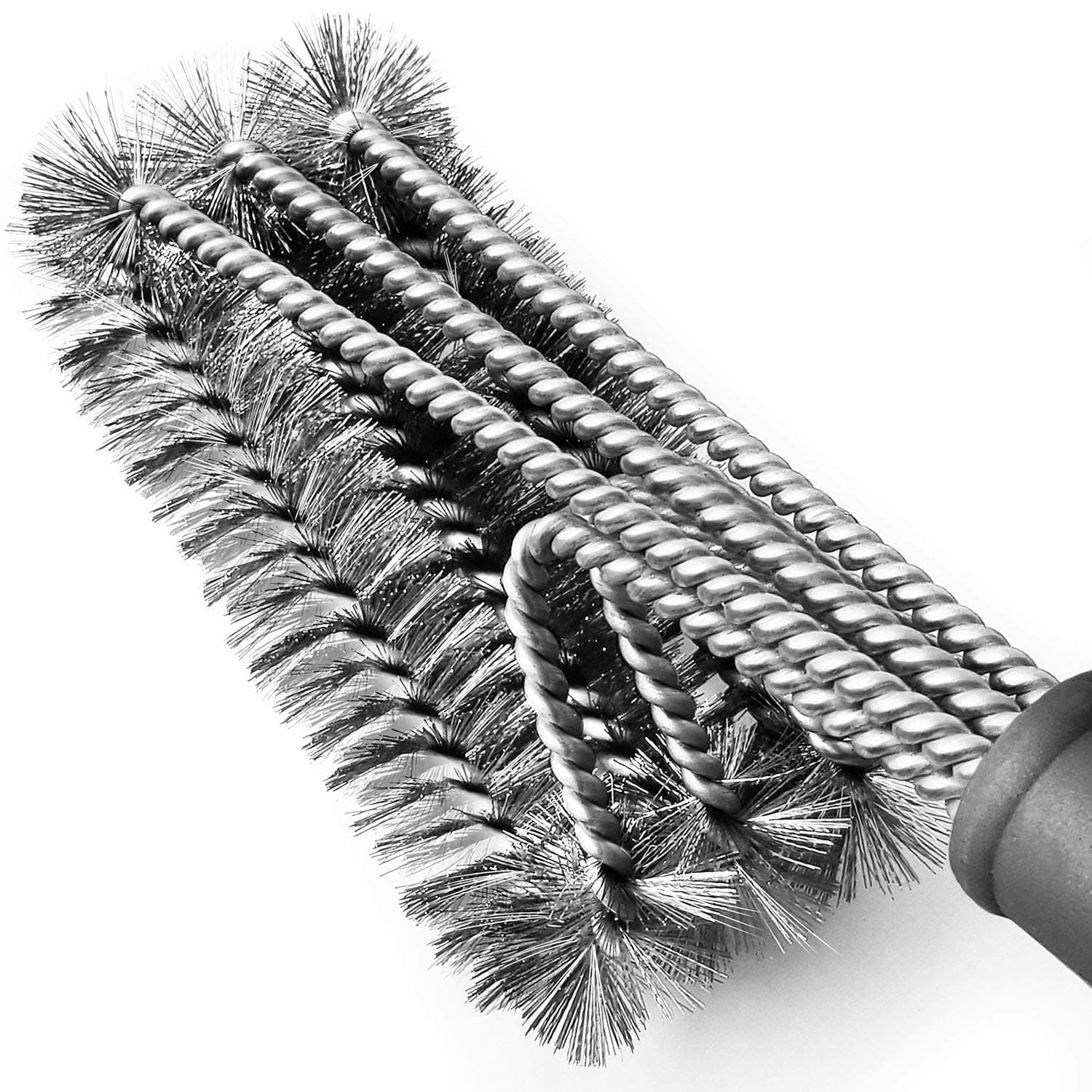BBQ Grill Brush Stainless Steel 18" w/Wire Bristles & Soft Comfortable Handle - Perfect Cleaner & Scraper for Grill Cooking Grates