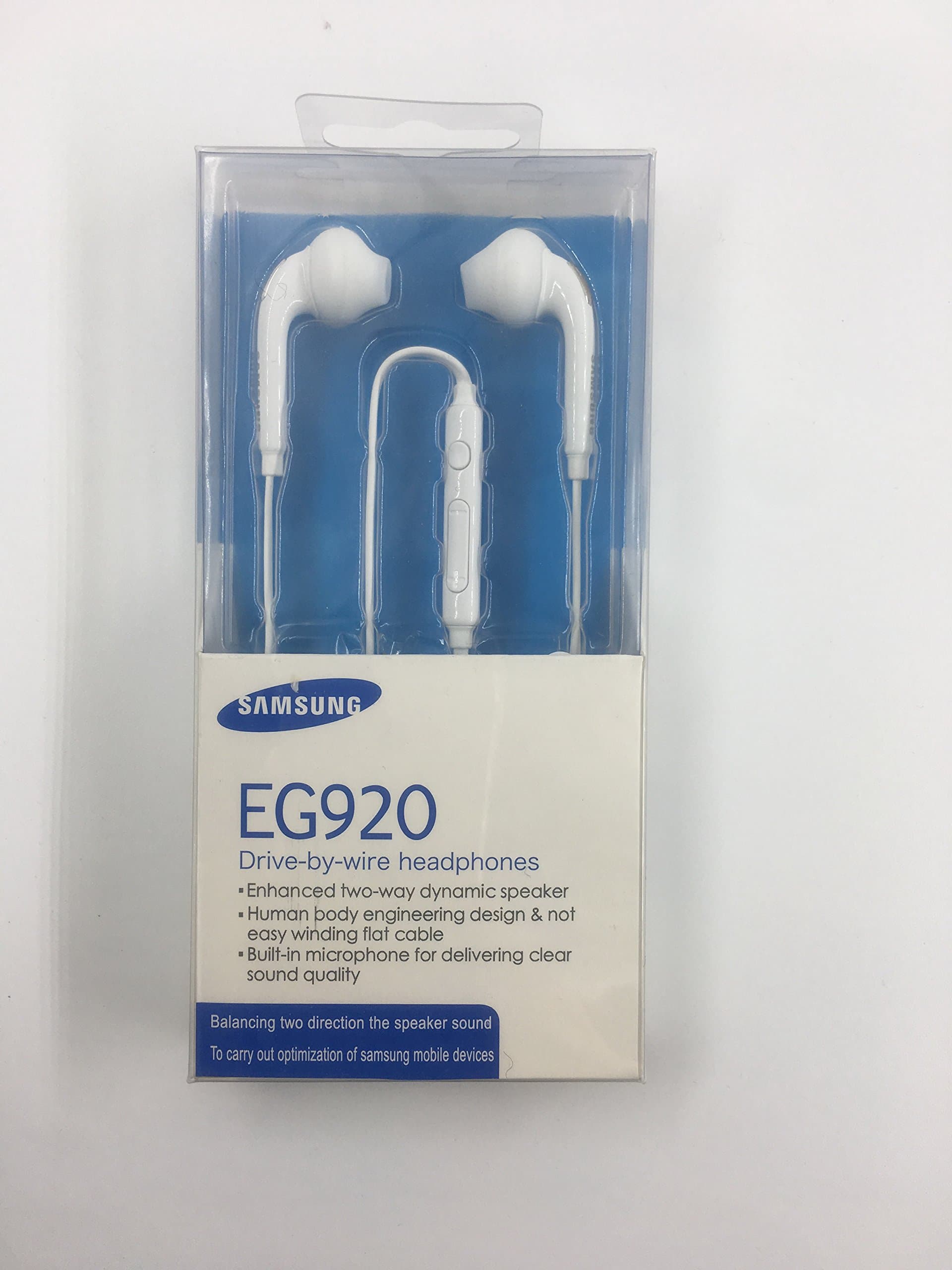 Samsung Earbuds Headset OEM Compatible with Samsung Galaxy S7, S6,Note 5, Note Edge, Wired, White, with Mic