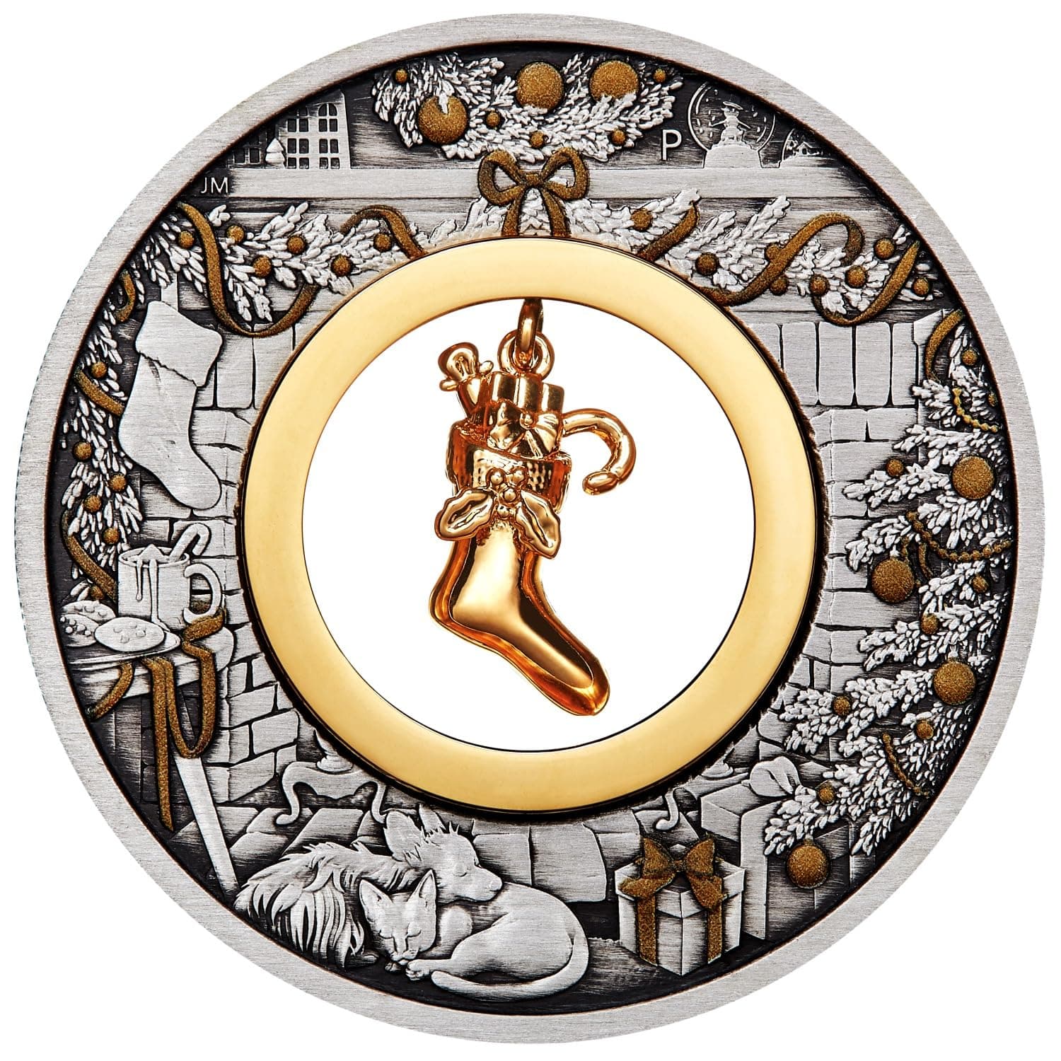 2023 P The Night Before Christmas 2 oz silver coin antiqued $2 Seller Mint State