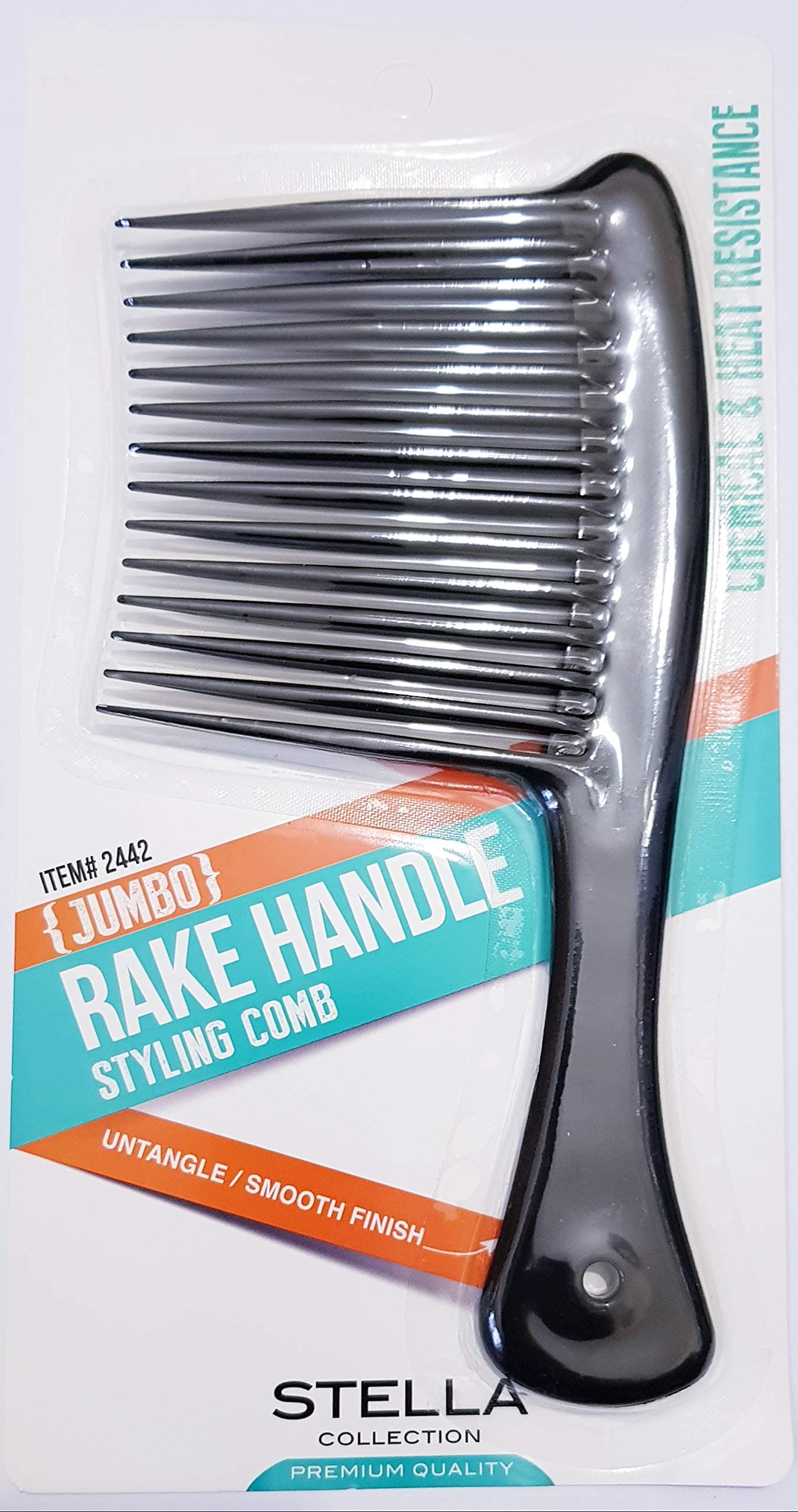Styling Rake Handle Jumbo Wide Tooth Comb Untangle/Smooth Finish Item No 2442