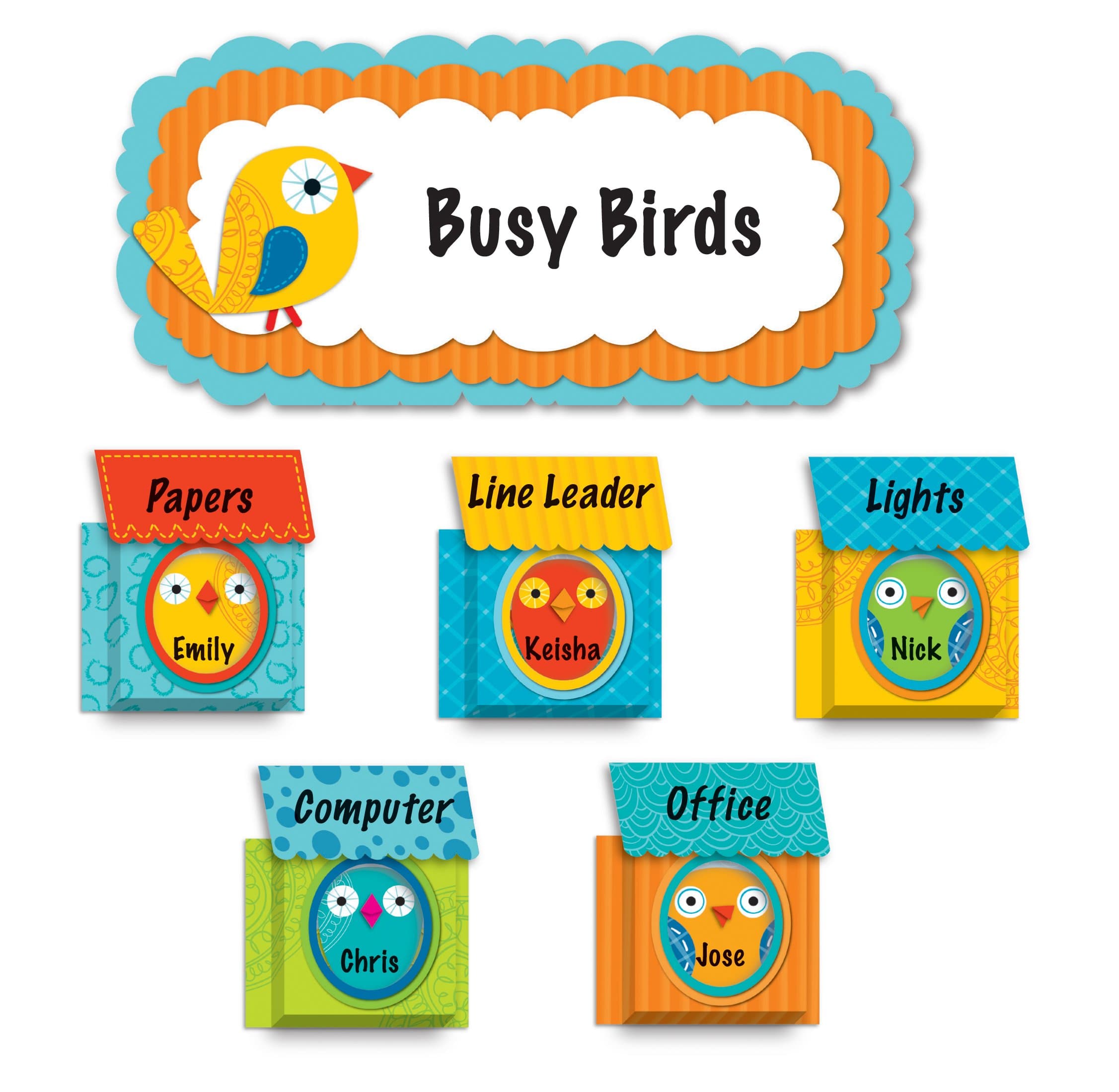 Carson Dellosa Boho Birds and Birdhouses Bulletin Board Set (110217)