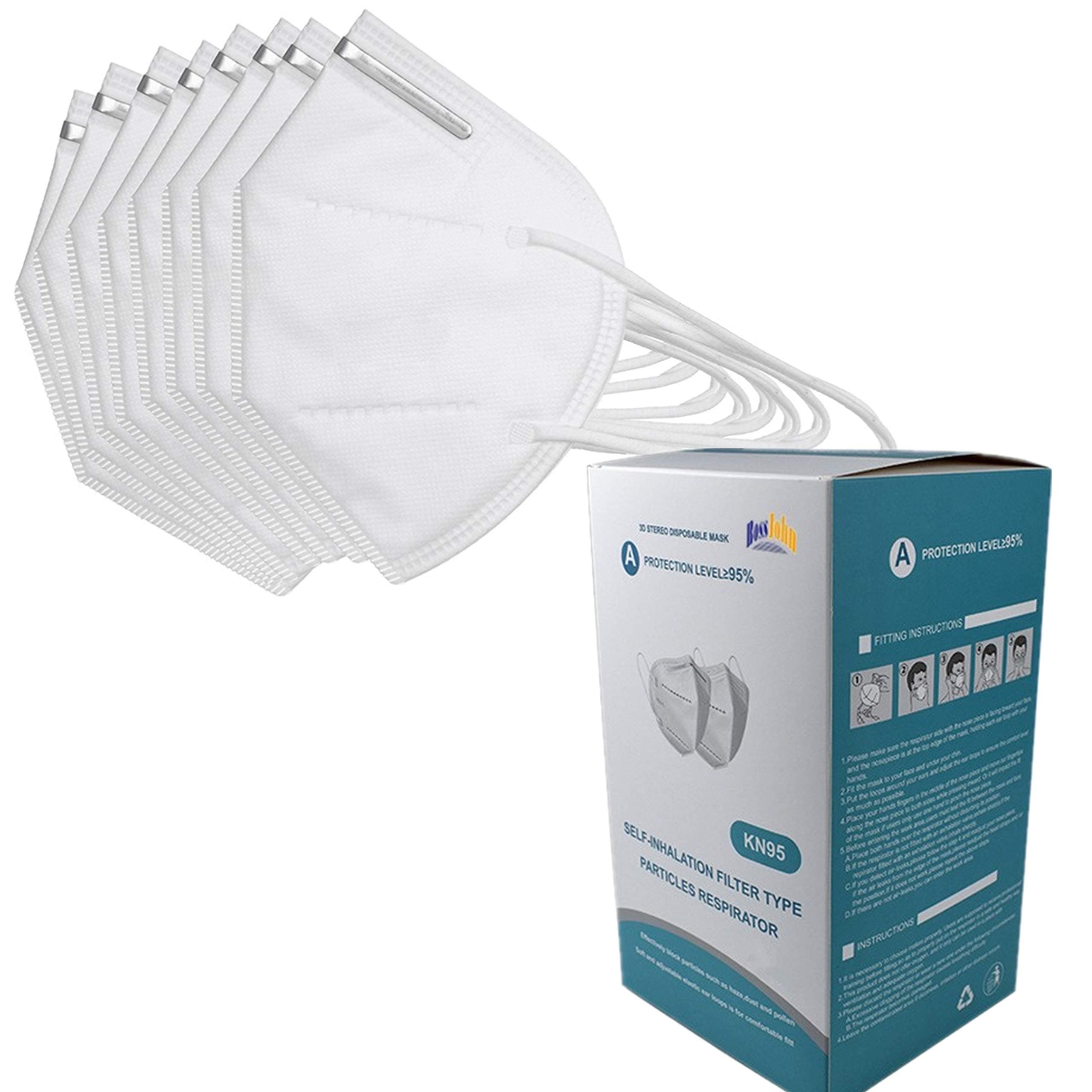 20/25/50/100Pcs Disposаble_Face Mask For Adult Certified Protectịon Adult'S 5 Ply Filtеr Face Mask_ White 50Pcs, 789, Regular