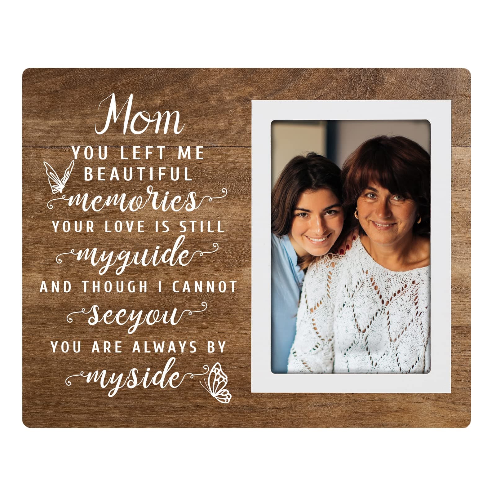 SteadStyle Memorial Gift for Loss of Mother - Memorial Picture Frames - Sympathy Gifts for Loss of Mom, Bereavement Gifts for Loss (Brown)
